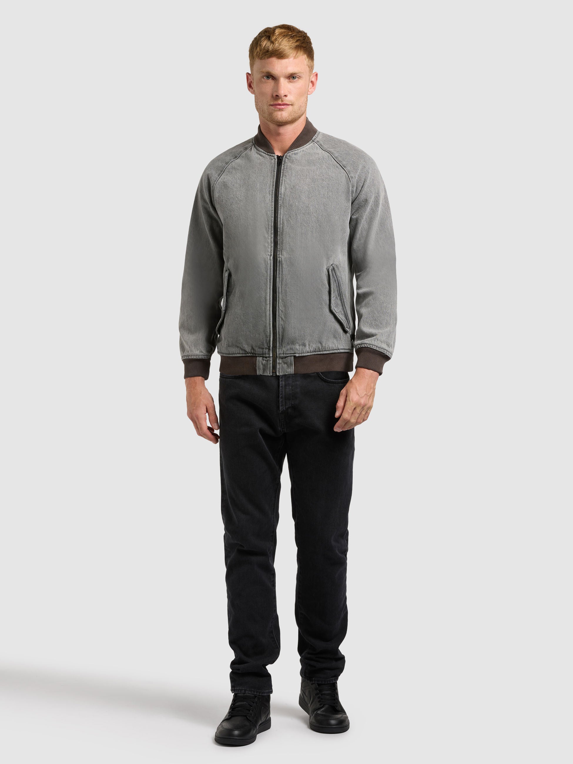 khujo-cahill-jeansjacke-light-grey-blouson-aus-baumwoll-denim image 2