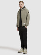 khujo-larm-jacke-graugr-n-kapuzenjacke-regular-fit-mit-zwei-wege-rei-verschluss image 2