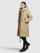 khujo-mikia2-sand-damen-steppmantel-knielang-regular-fit image 2
