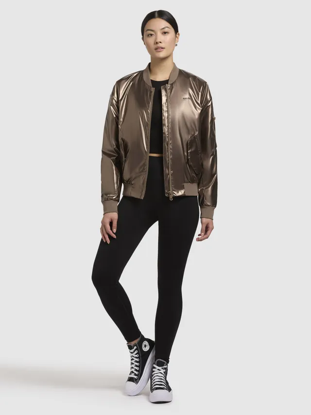 khujo-jacke-aneo-bomberjacke-loose-fit-in-braun-metallic image 1