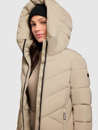 khujo-darka2-damen-mantel-beige-langer-steppmantel-regular-fit image 7