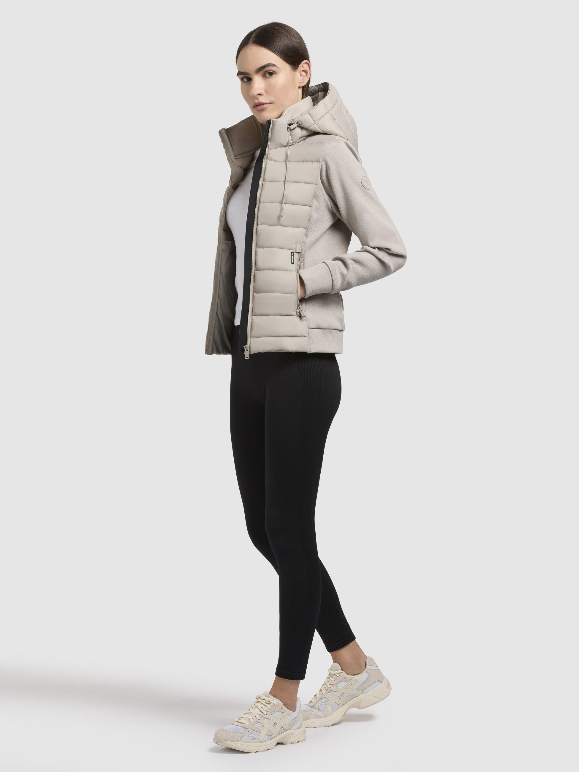 khujo-jacke-athi-beige-leichte-steppjacke-im-materialmix image 2