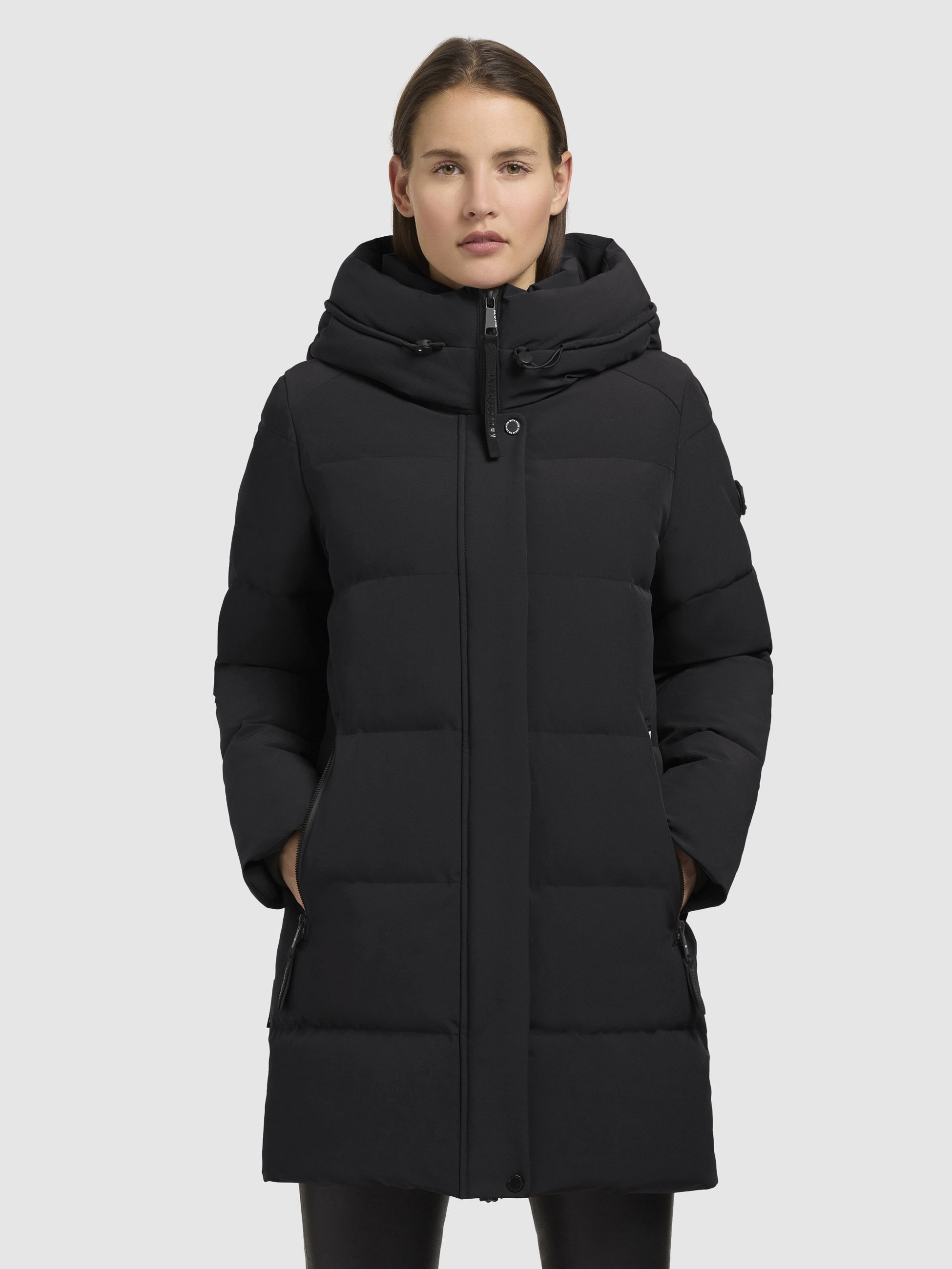 khujo-mantel-lola-damen-steppmantel-schwarz-warm-wattiert-mit-kapuze image 4