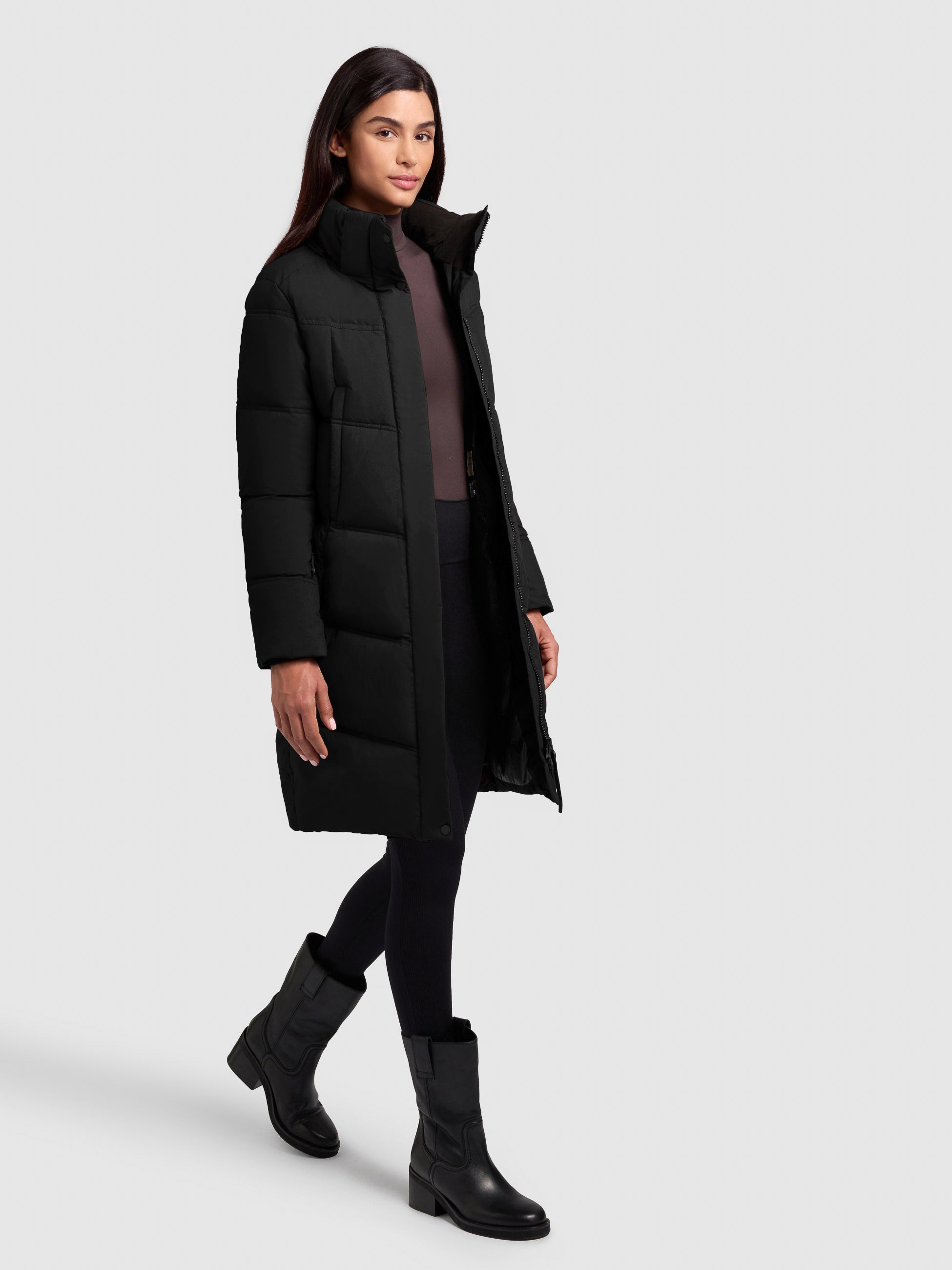 khujo-mantel-graya-black-damen-kurzmantel-regular-fit-mit-abnehmbarer-kapuze image 6