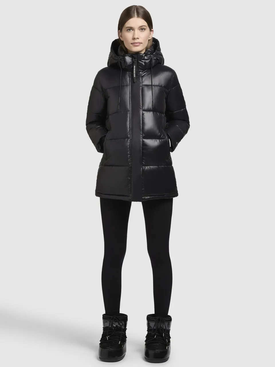 khujo-jacke-word3-satin-black-gl-nzende-damen-steppjacke-regular-fit image 1