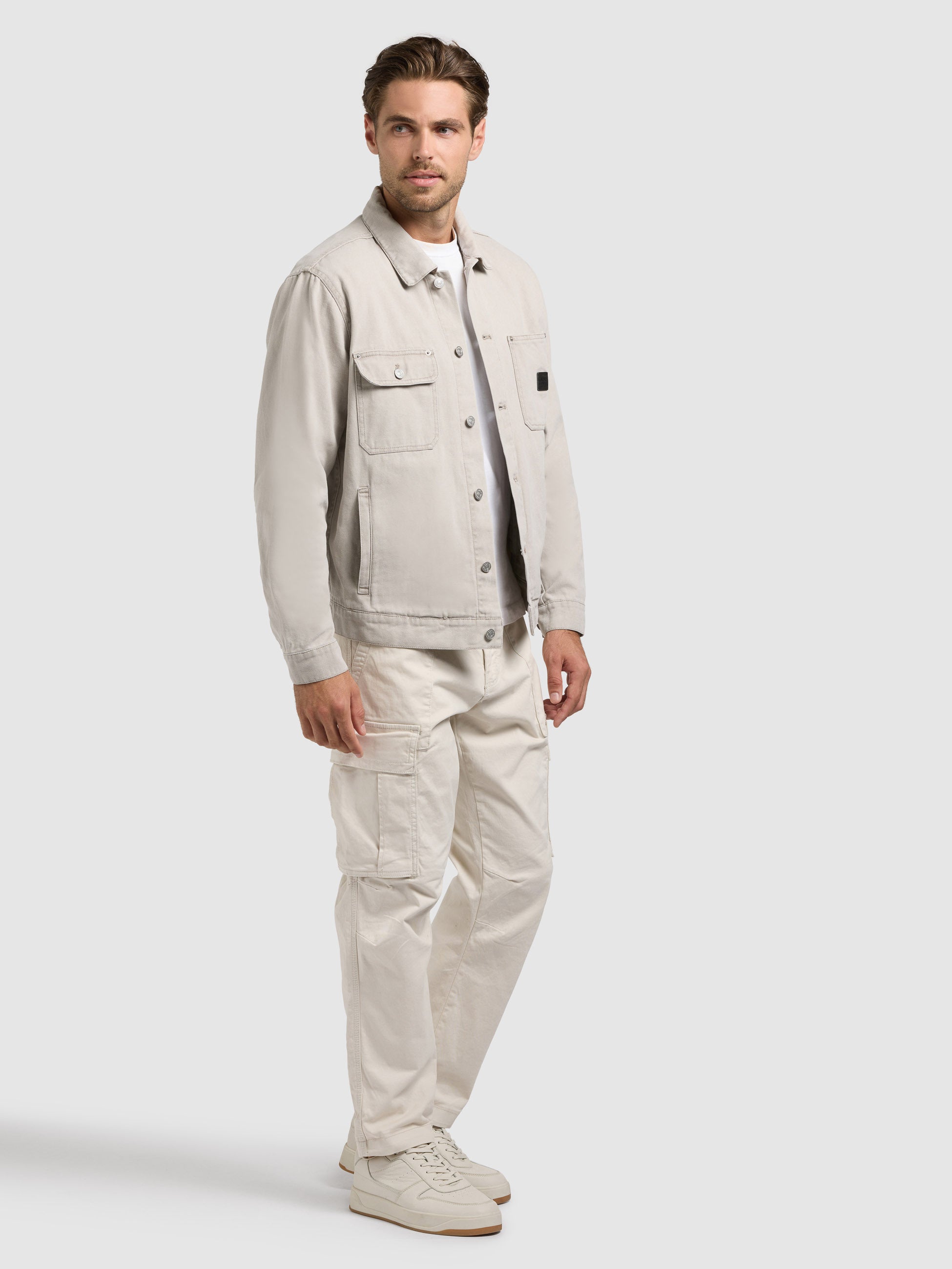 khujo-ronny-canvas-jacke-greige-workwear-damen image 6