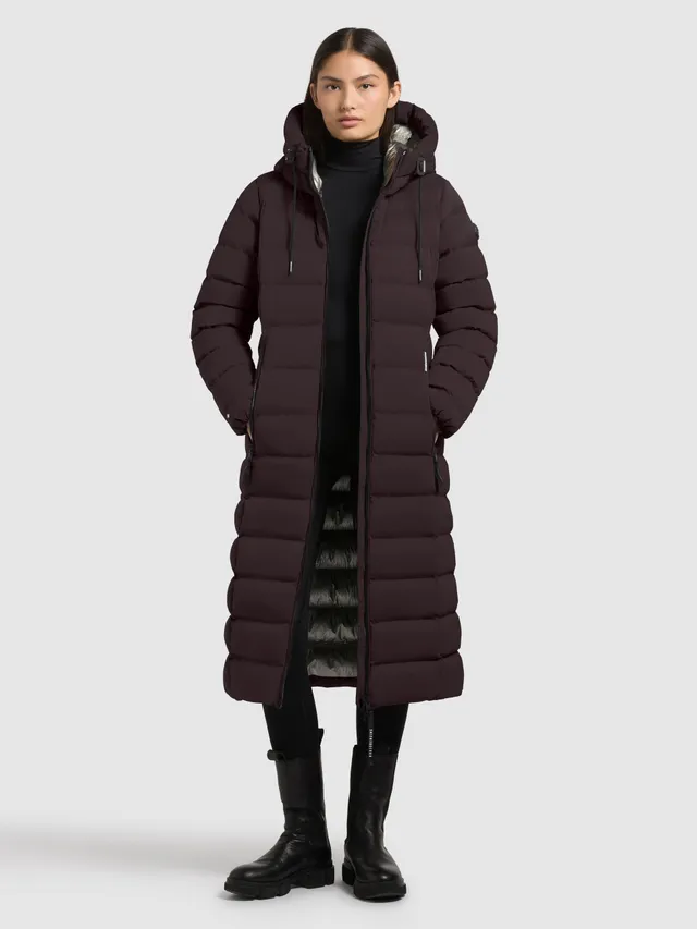 khujo-mantel-simmie2-moody-plum-knielanger-steppmantel-slim-fit-f-r-damen image 1