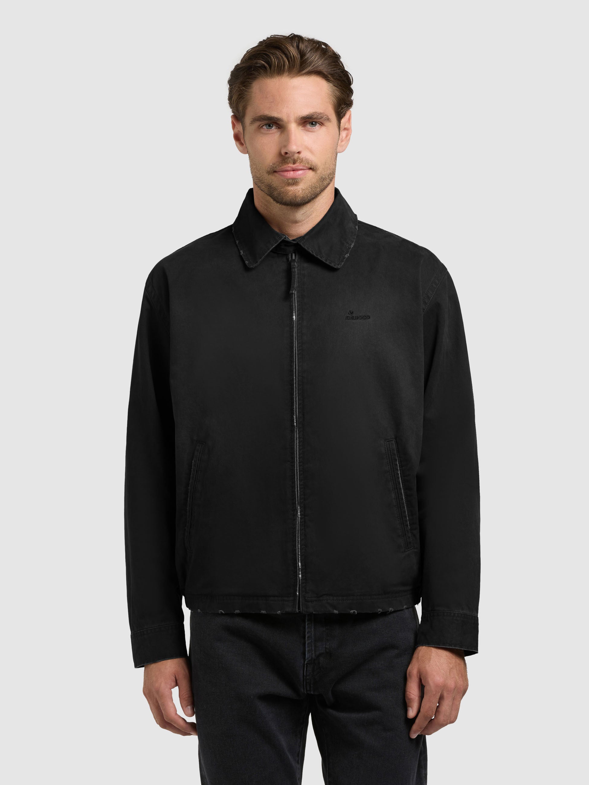 khujo-blouson-noam-black-herren-used-look-jacke-loose-fit image 4