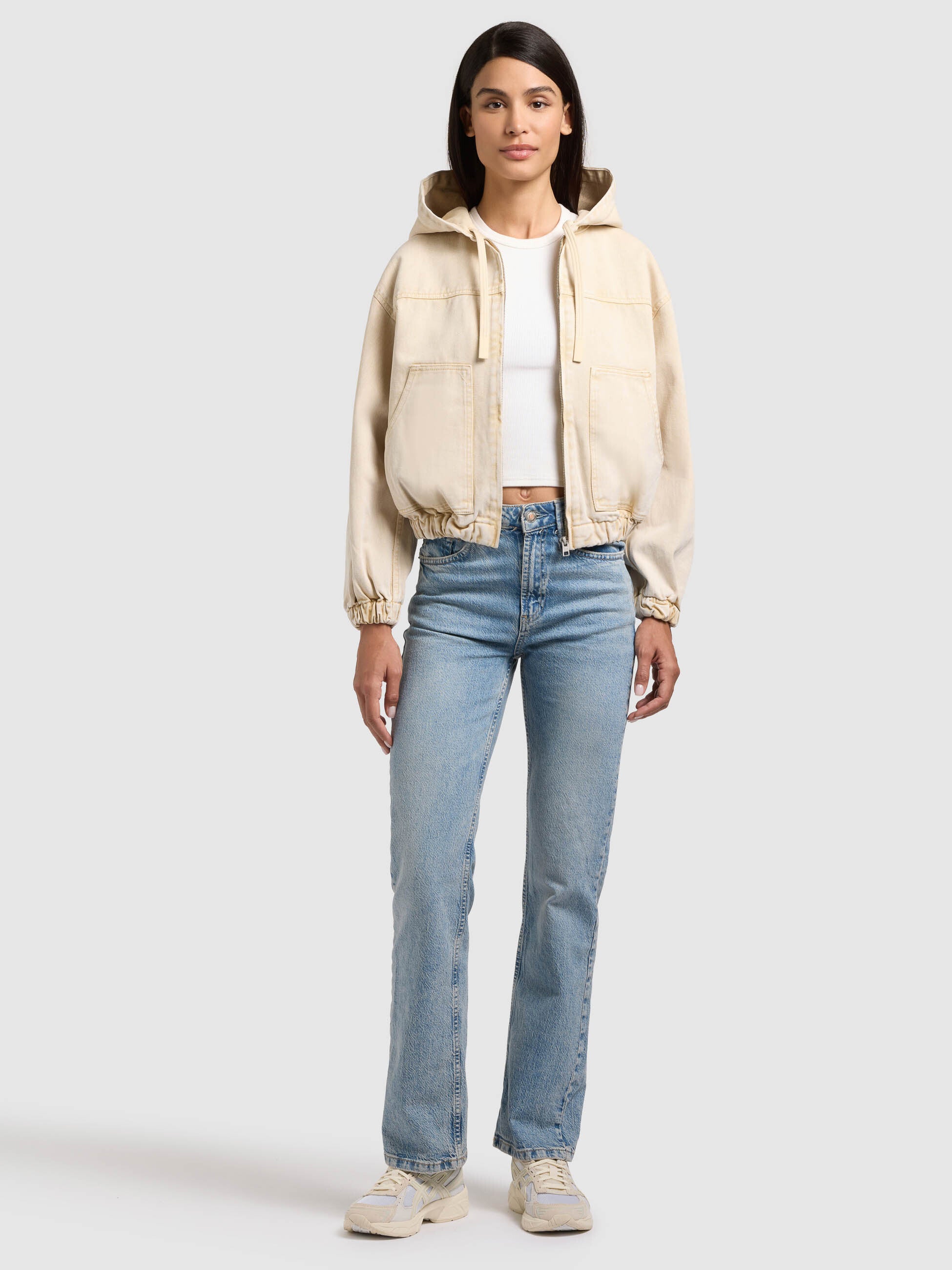 khujo-jacke-gretel-sand-damen-jeans-blouson-oversize-mit-kapuze image 6