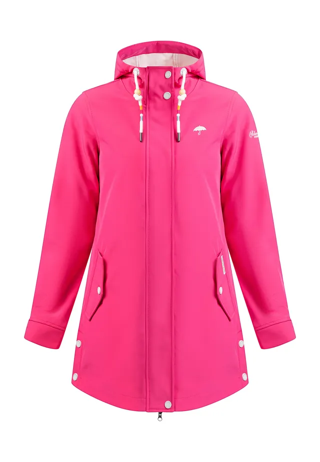 schmuddelwedda-damen-softshell-kurzmantel-wasserdicht-mit-kapuze-und-fleece image 1