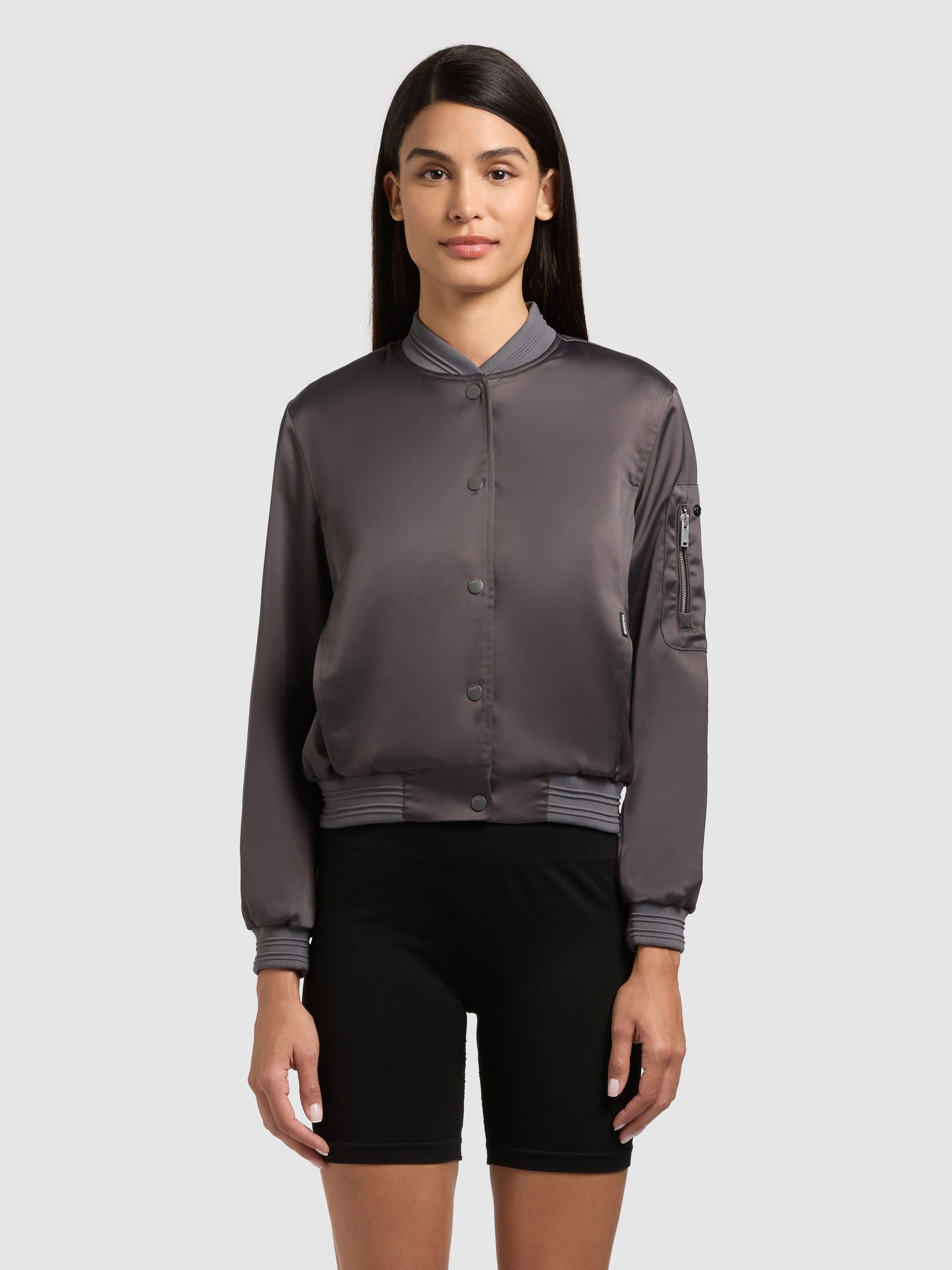 khujo-jacke-tami-slate-grey-damen-bomberjacke-aus-satin image 4