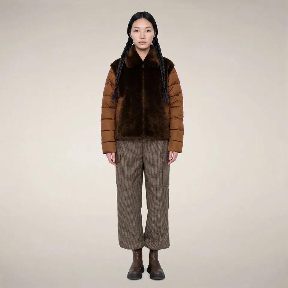 save-the-duck-hana-damen-winter-steppjacke-terra-braun image 1