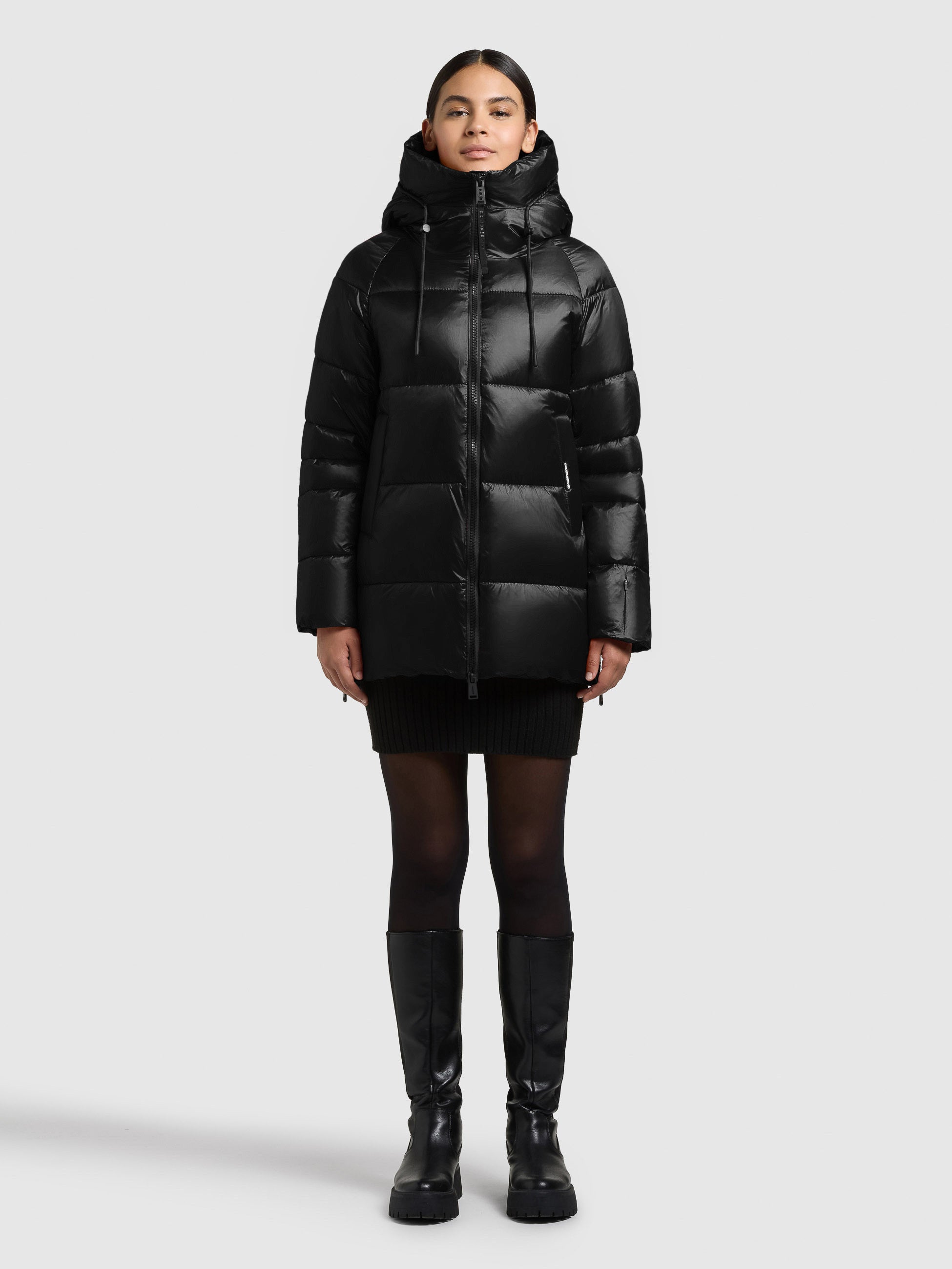 khujo-jacke-cara-black-gl-nzende-steppjacke-loose-fit image 1