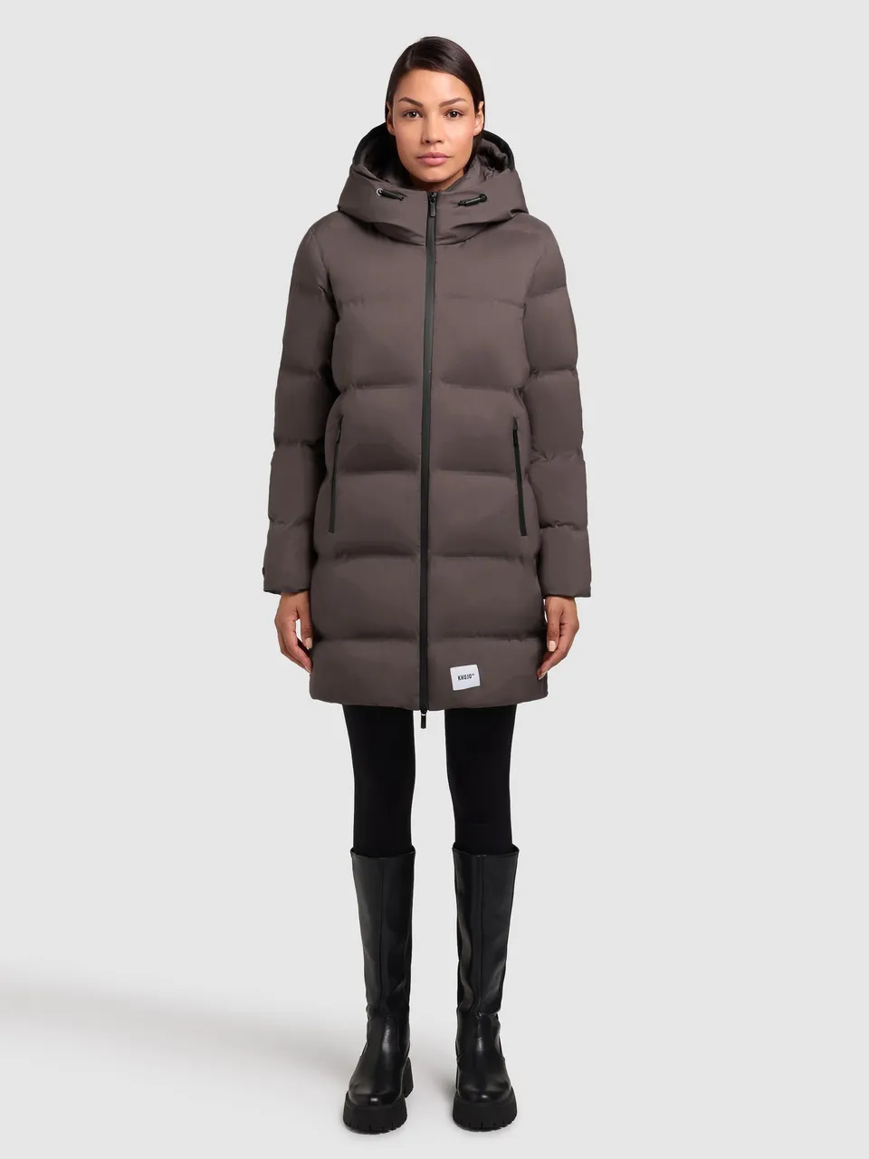 khujo-dido4-damen-wintermantel-graphite-gray-gesteppt-regular-fit image 1