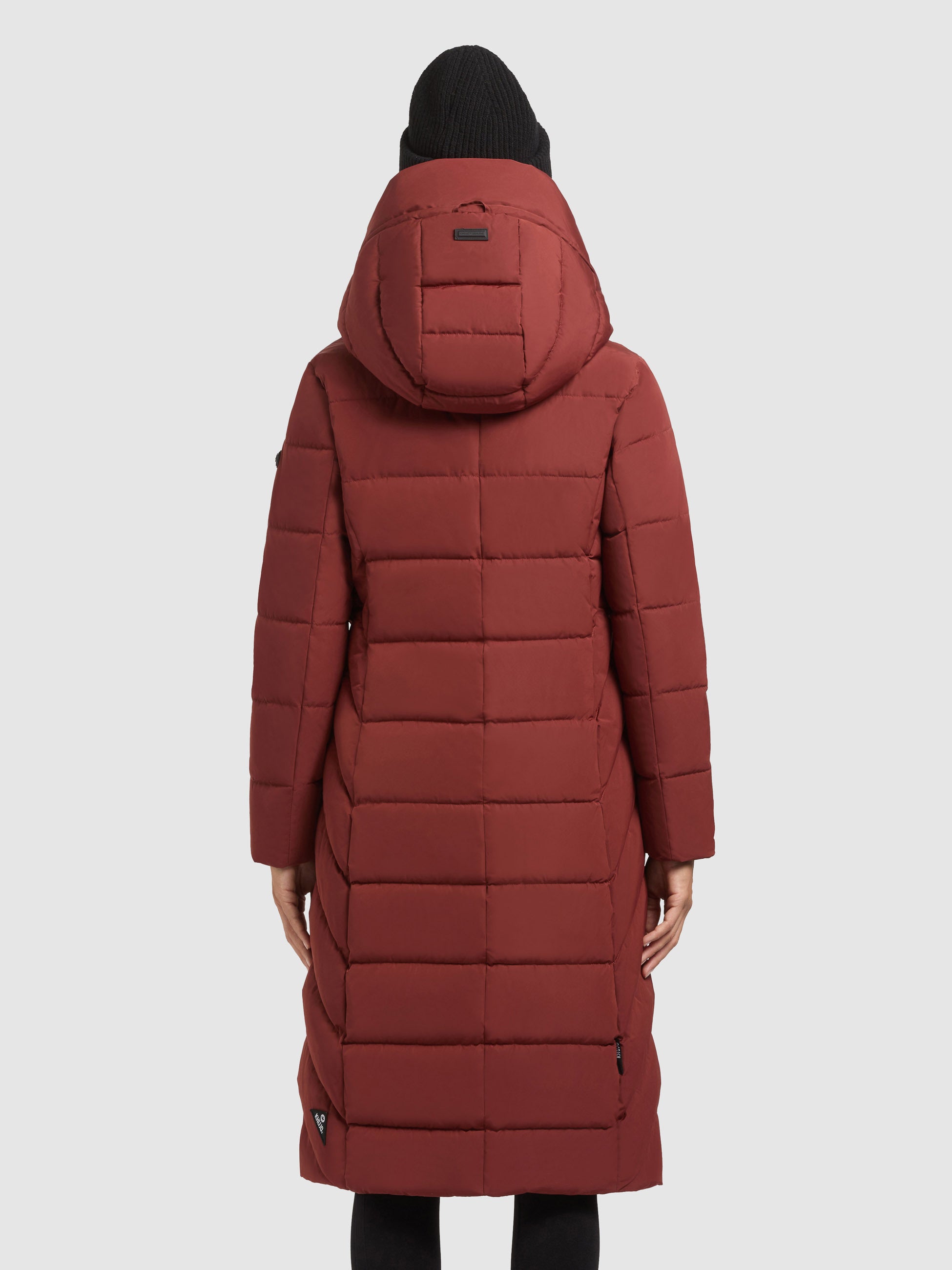 khujo-mantel-sensy-dark-red-damen-steppmantel-wadenlang-regular-fit image 3