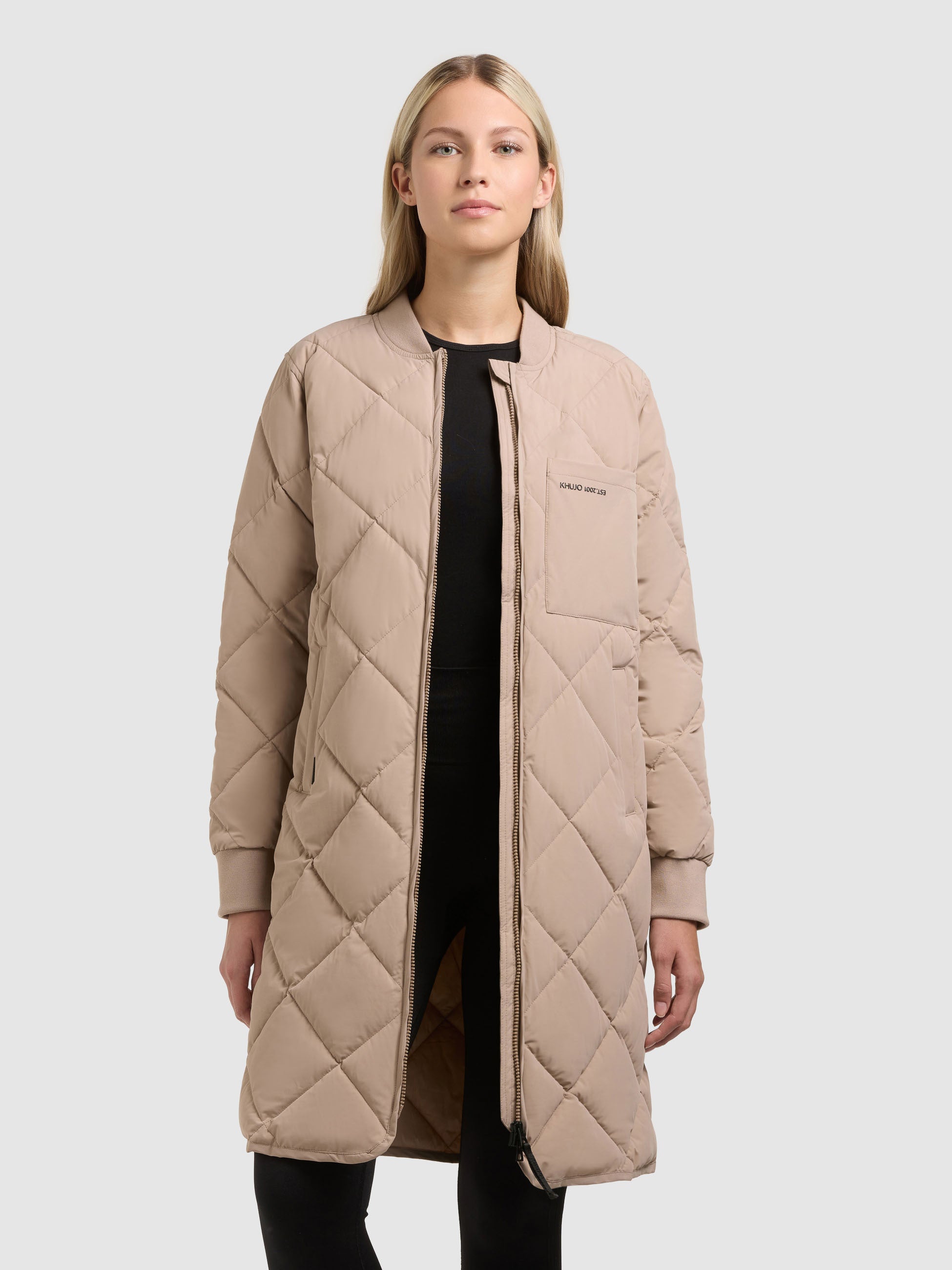 khujo-ymal2-steppmantel-latte-beige-regular-fit-kurzmantel image 2