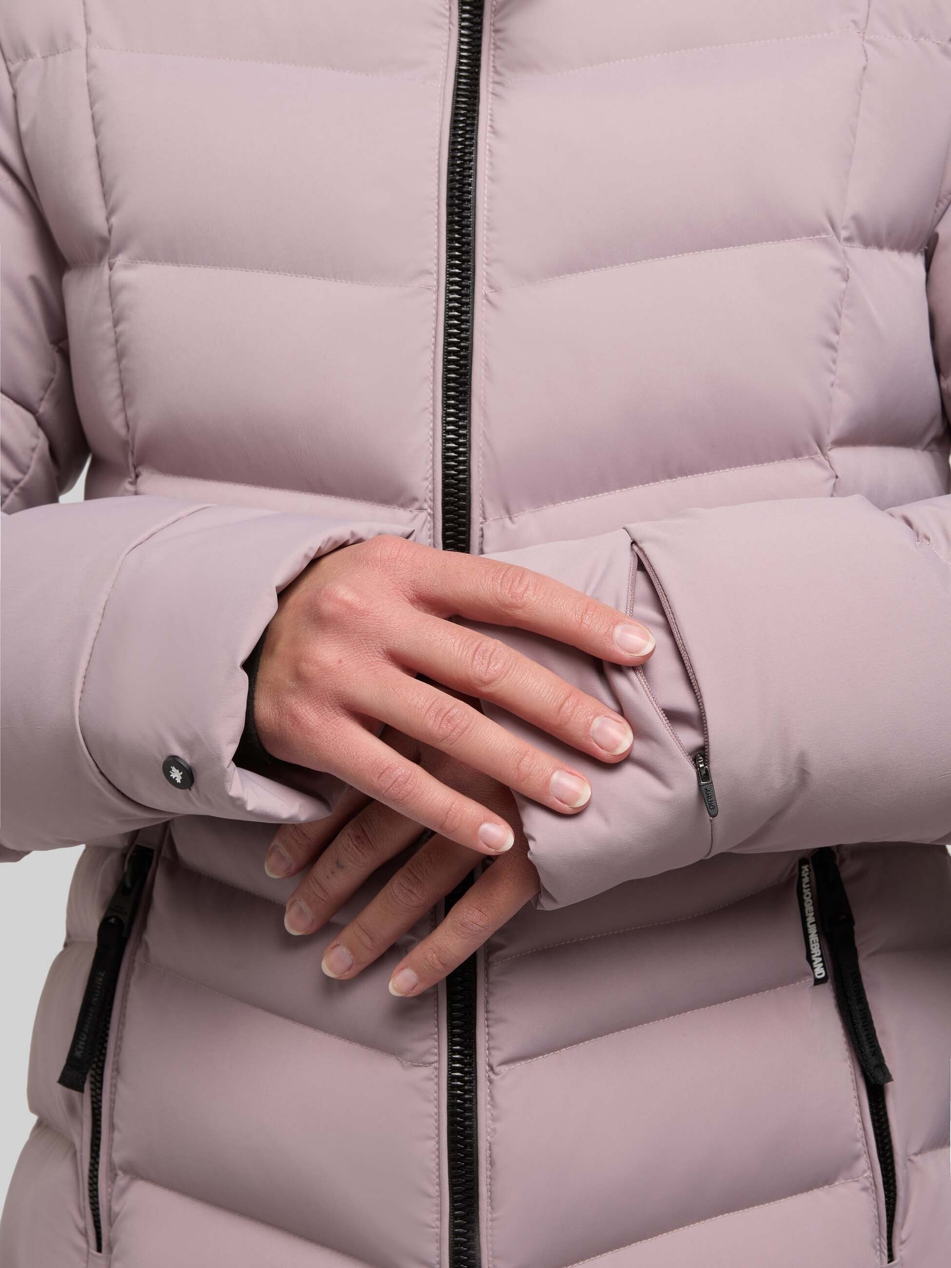 khujo-lava-kurzmantel-pale-mauve-slim-fit-steppjacke-mit-kapuze image 8