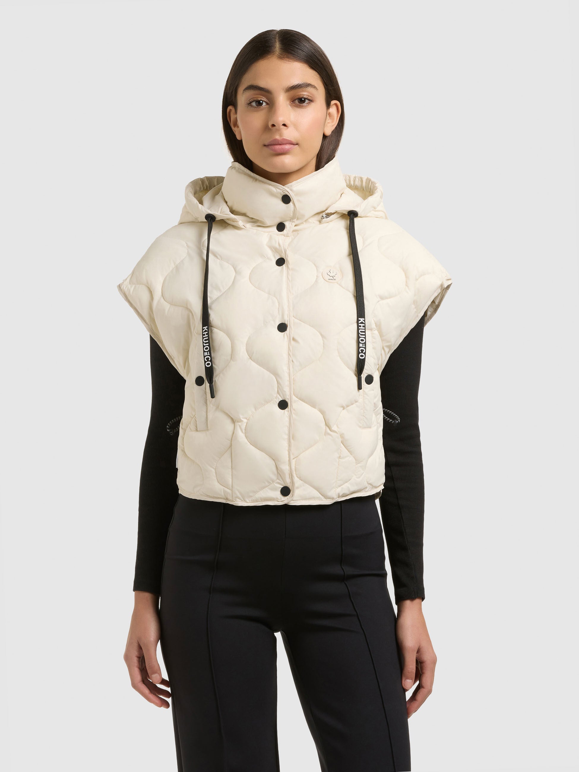 khujo-ninga-damen-steppweste-off-white-wattiert image 4