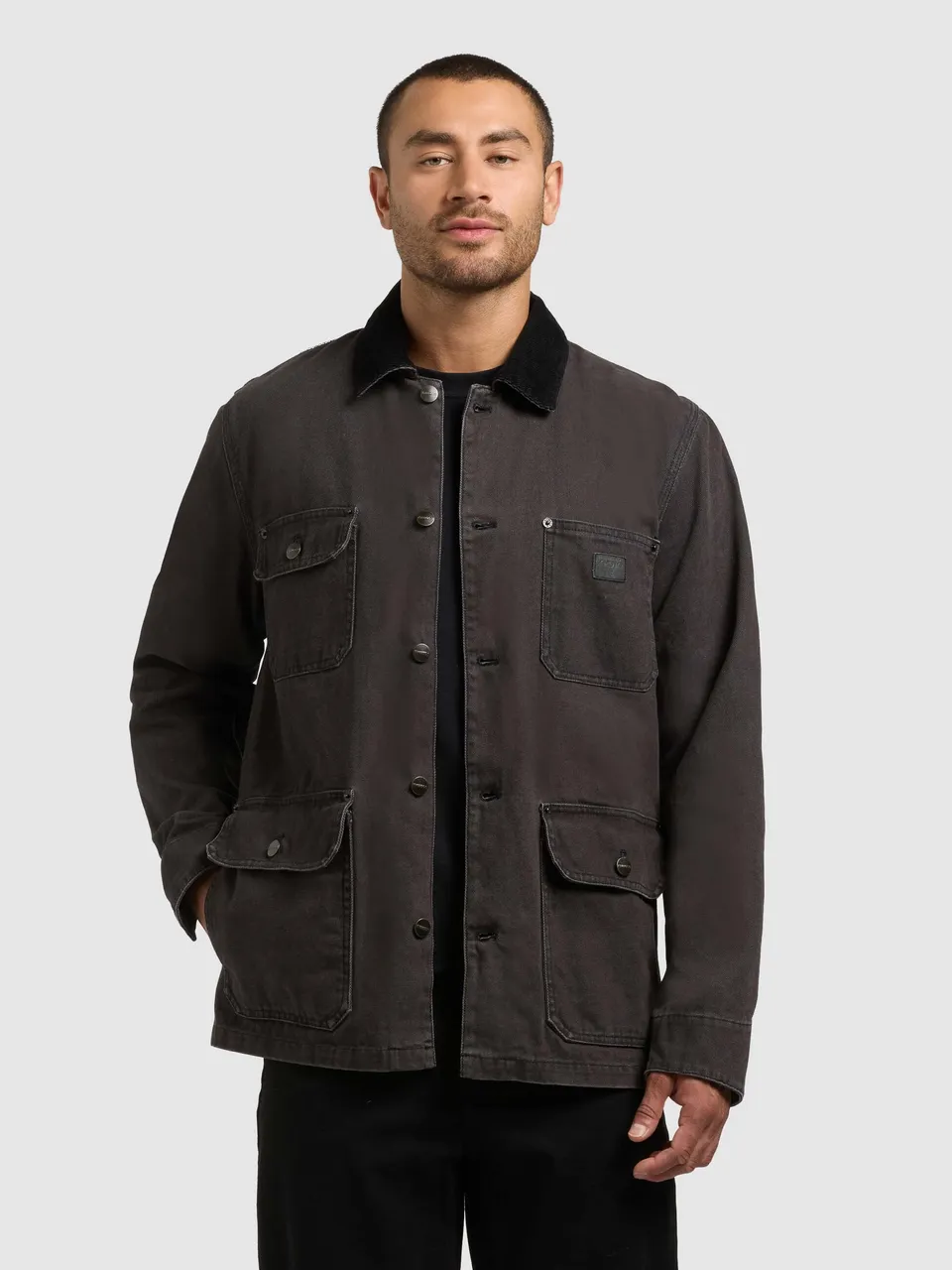 khujo-nuhh-damen-jacke-black-workwear-baumwoll-canvas image 1