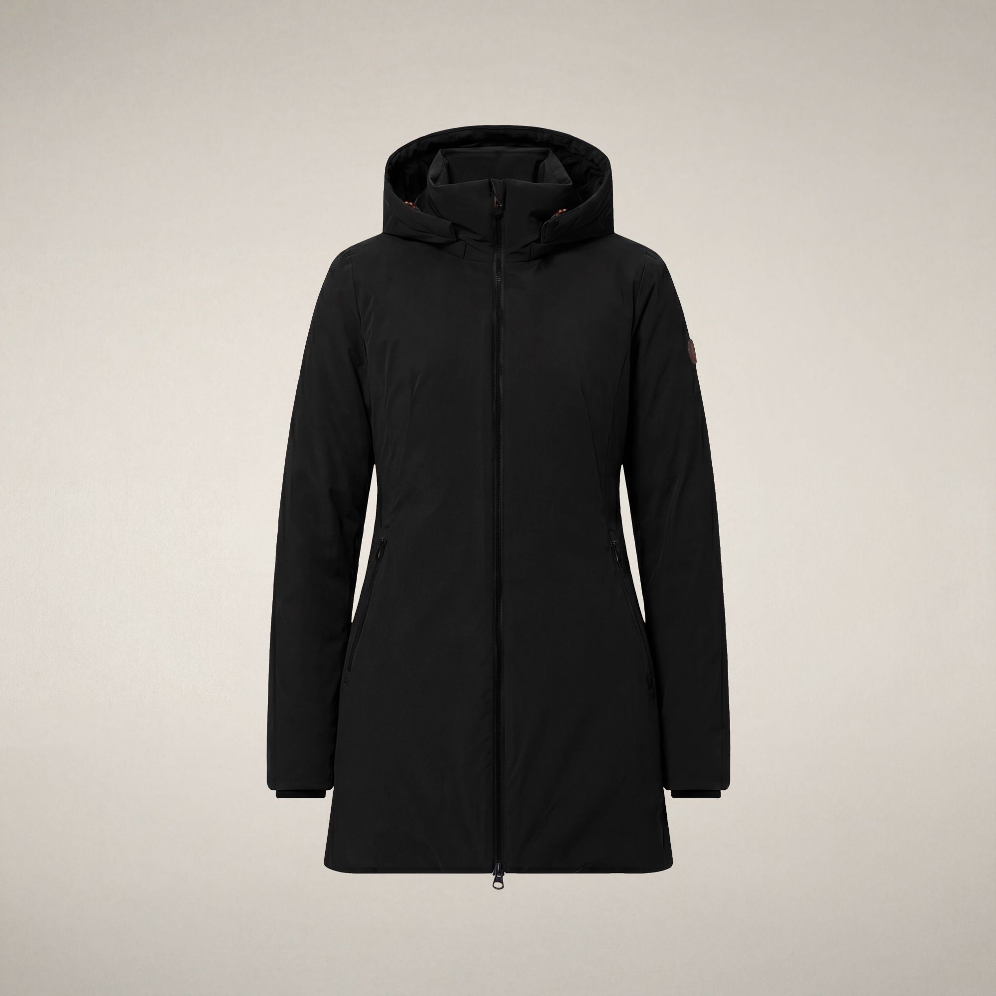 save-the-duck-ashley-damen-daunenmantel-schwarz-lang-fashion-puffer-mit-kapuze image 3