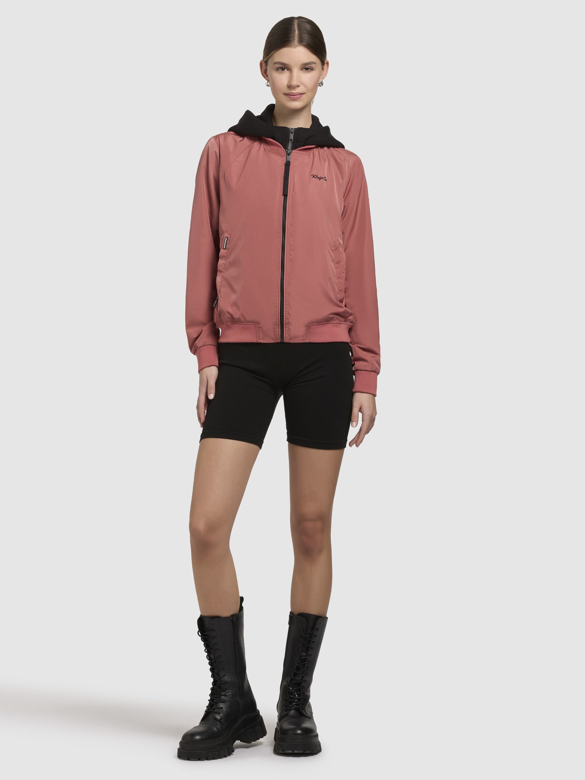 khujo-jacke-seeam-damen-bomberjacke-rostrot image 6