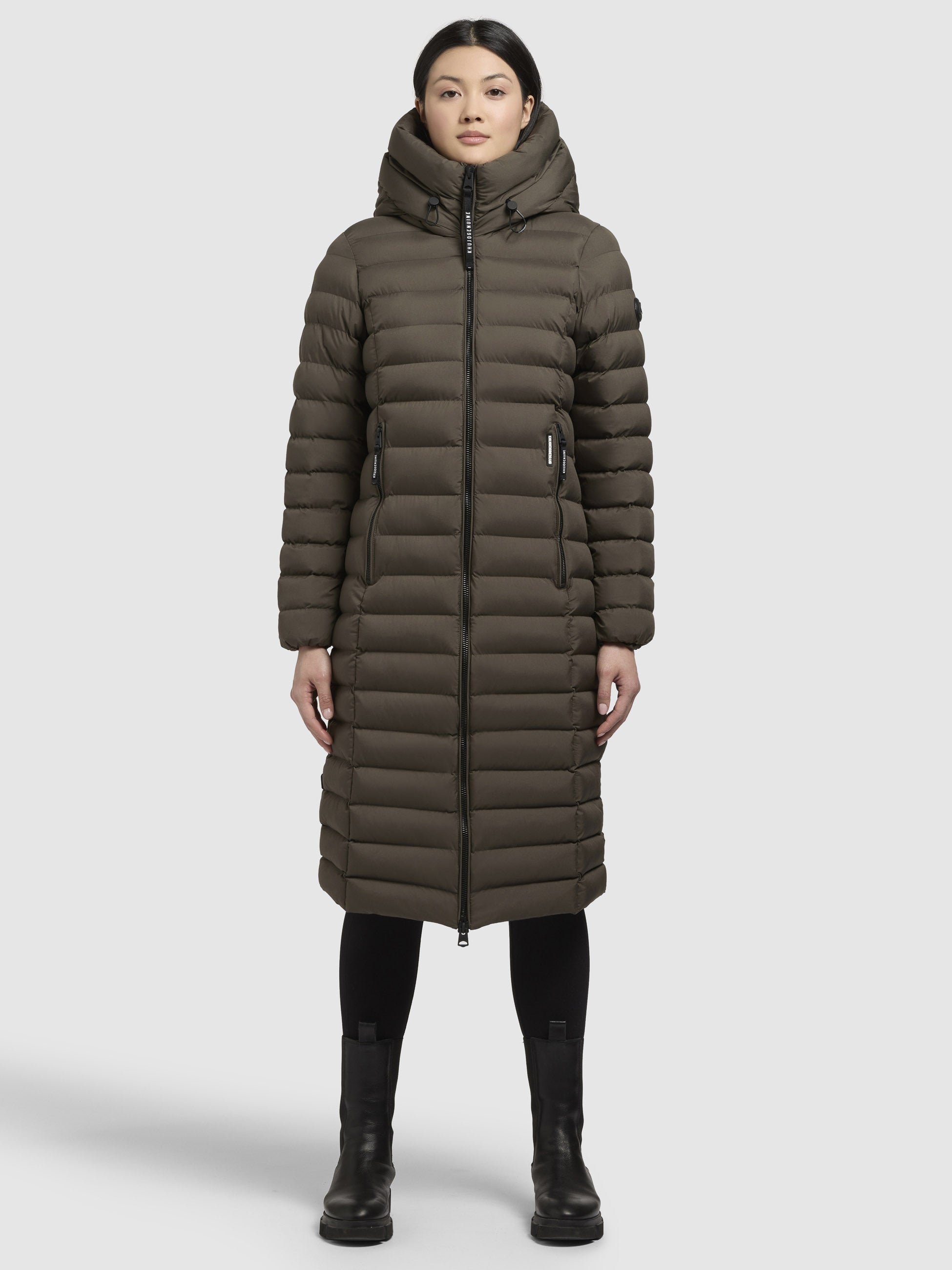 khujo-mantel-imes-khaki-knielanger-gesteppter-winter-steppmantel-mit-kapuze-f-r- image 1