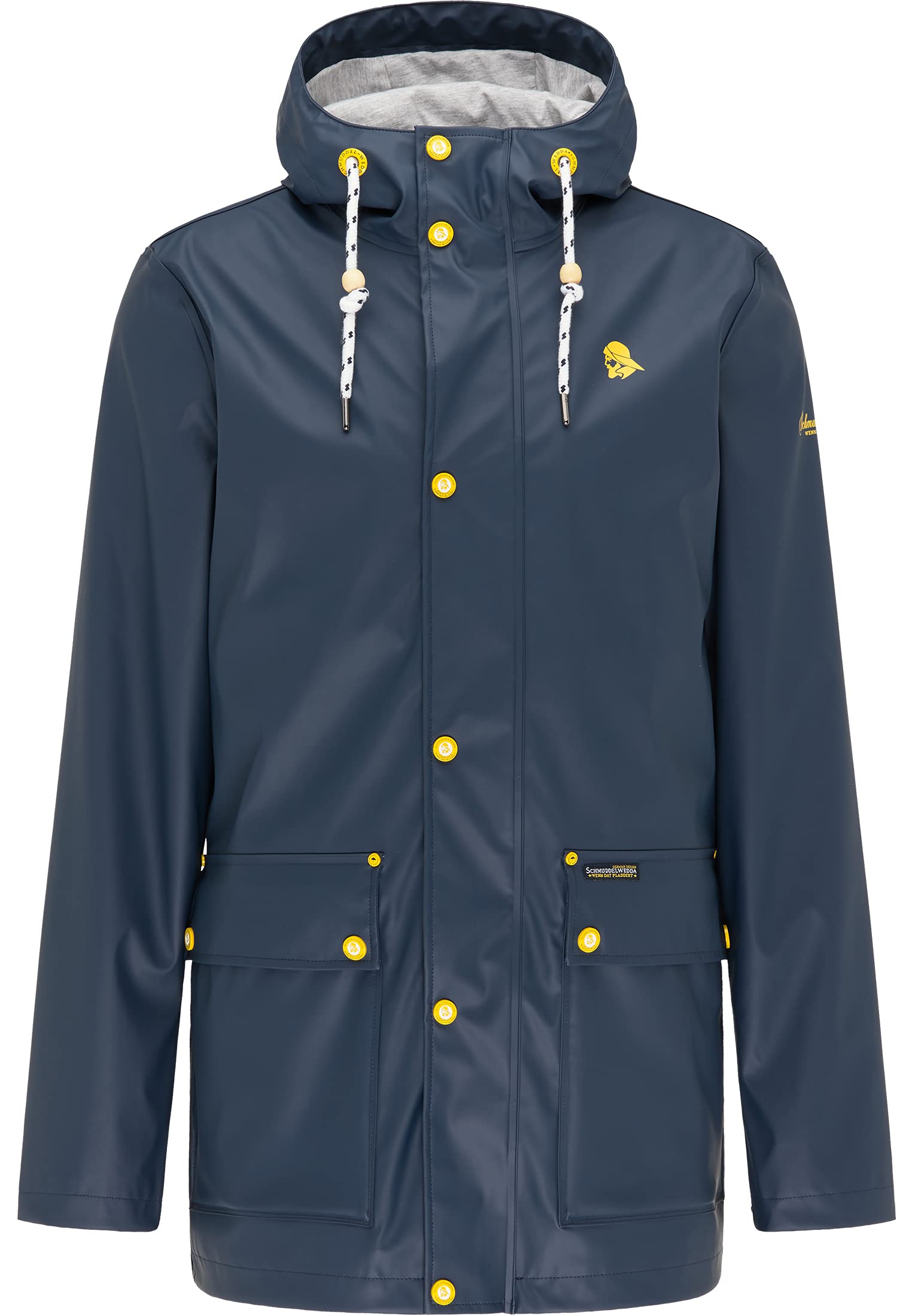 schmuddelwedda-damen-regenjacke-longform-wasserdicht-herren-regenjacke-original image 6