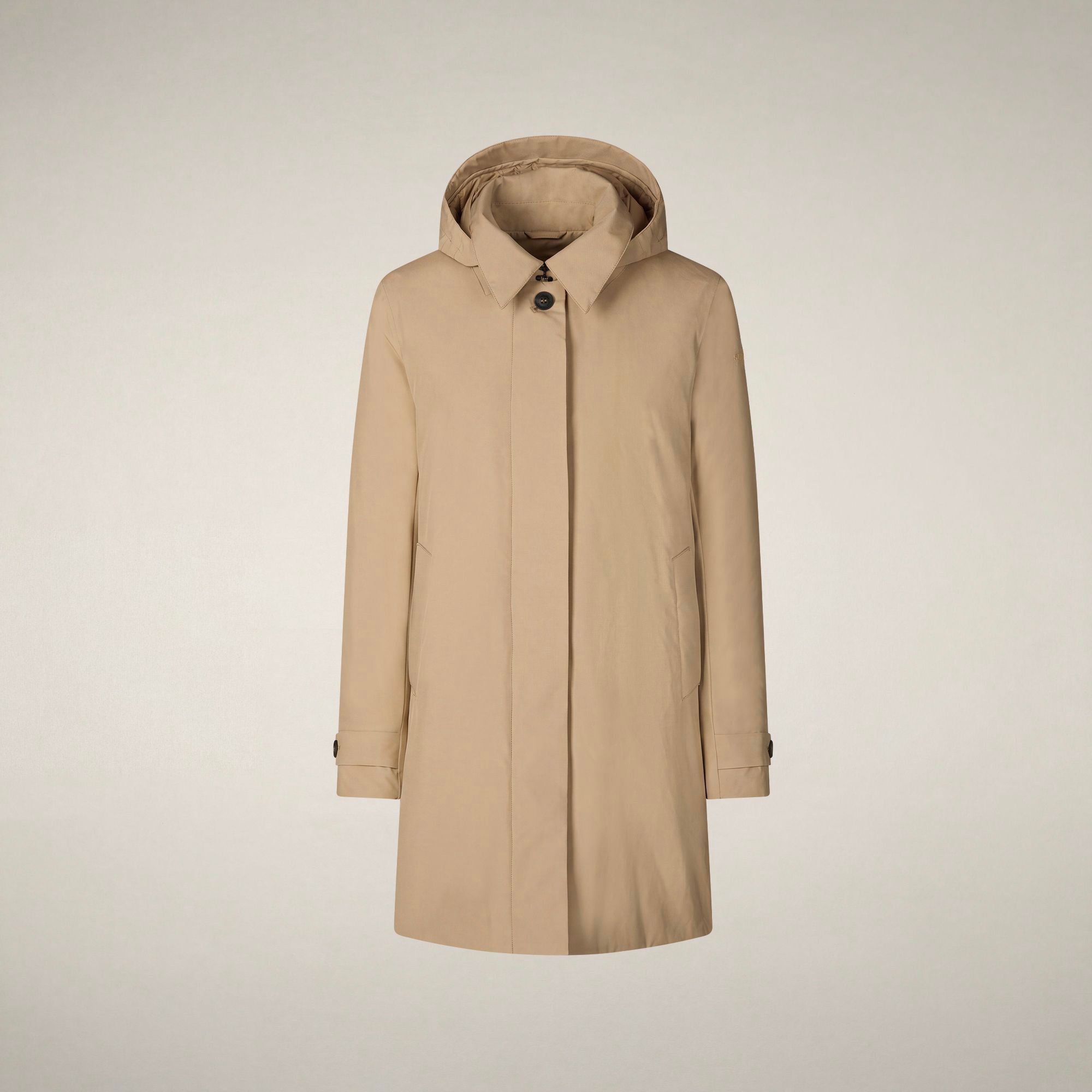 save-the-duck-embie-damen-regenmantel-beige-stardust image 3