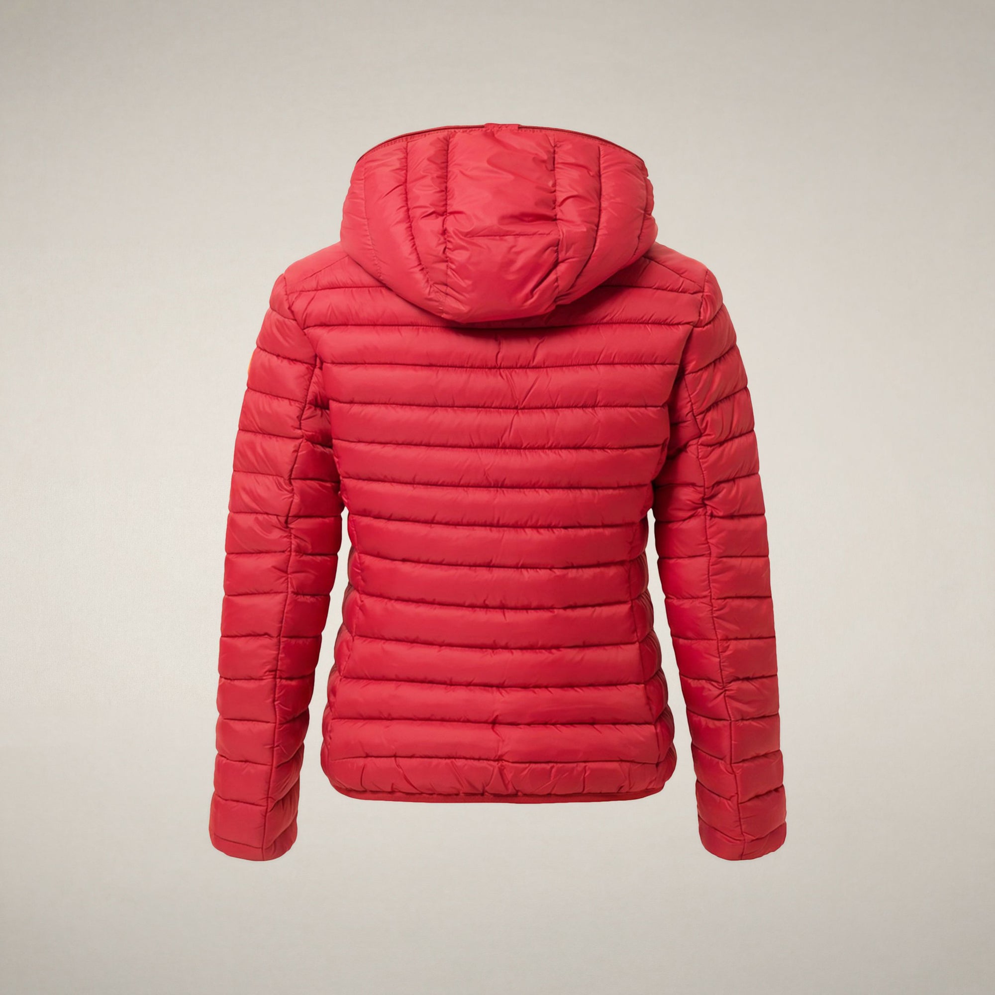 save-the-duck-daisy-damen-steppjacke-dunkelrot-leicht-nylon-mit-kapuze image 4