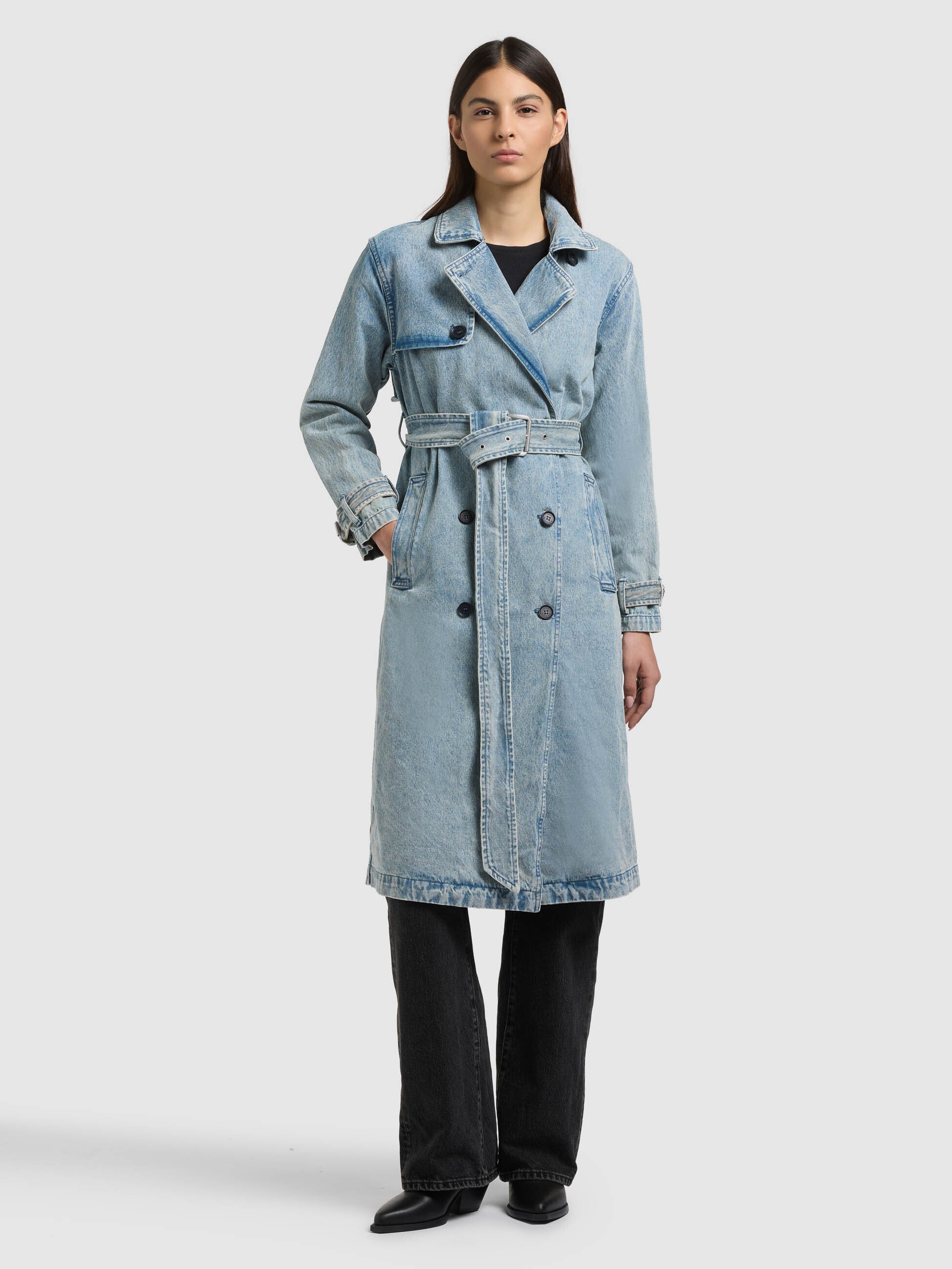 khujo-mantel-hera-light-blue-damen-jeans-trench-aus-baumwoll-denim image 7