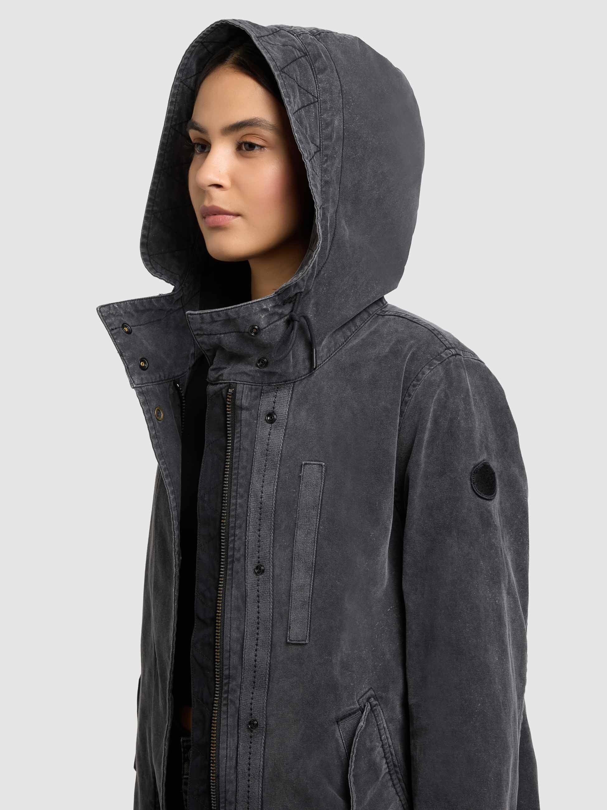 khujo-parka-freya-black-baumwoll-parka-im-vintage-mod-style image 7