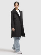 khujo-erine-damen-mantel-trenchcoat-black image 2