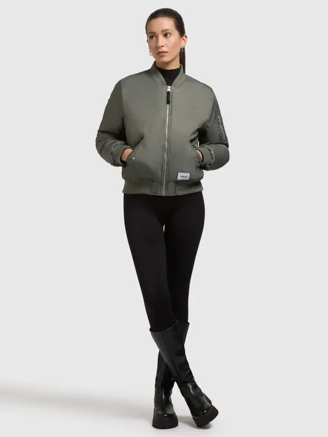 khujo-jacke-kasia-sage-green-bomberjacke-blouson-loose-fit image 1