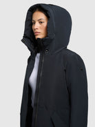 khujo-diance-damen-kurzmantel-port-blue-slim-fit-wattiert image 7