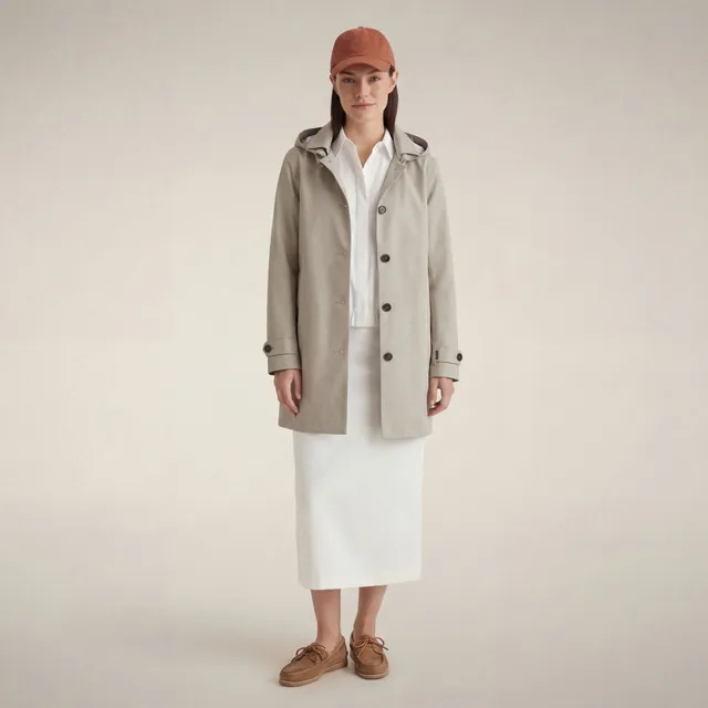 save-the-duck-april-damen-regenmantel-hellbeige-trench image 1