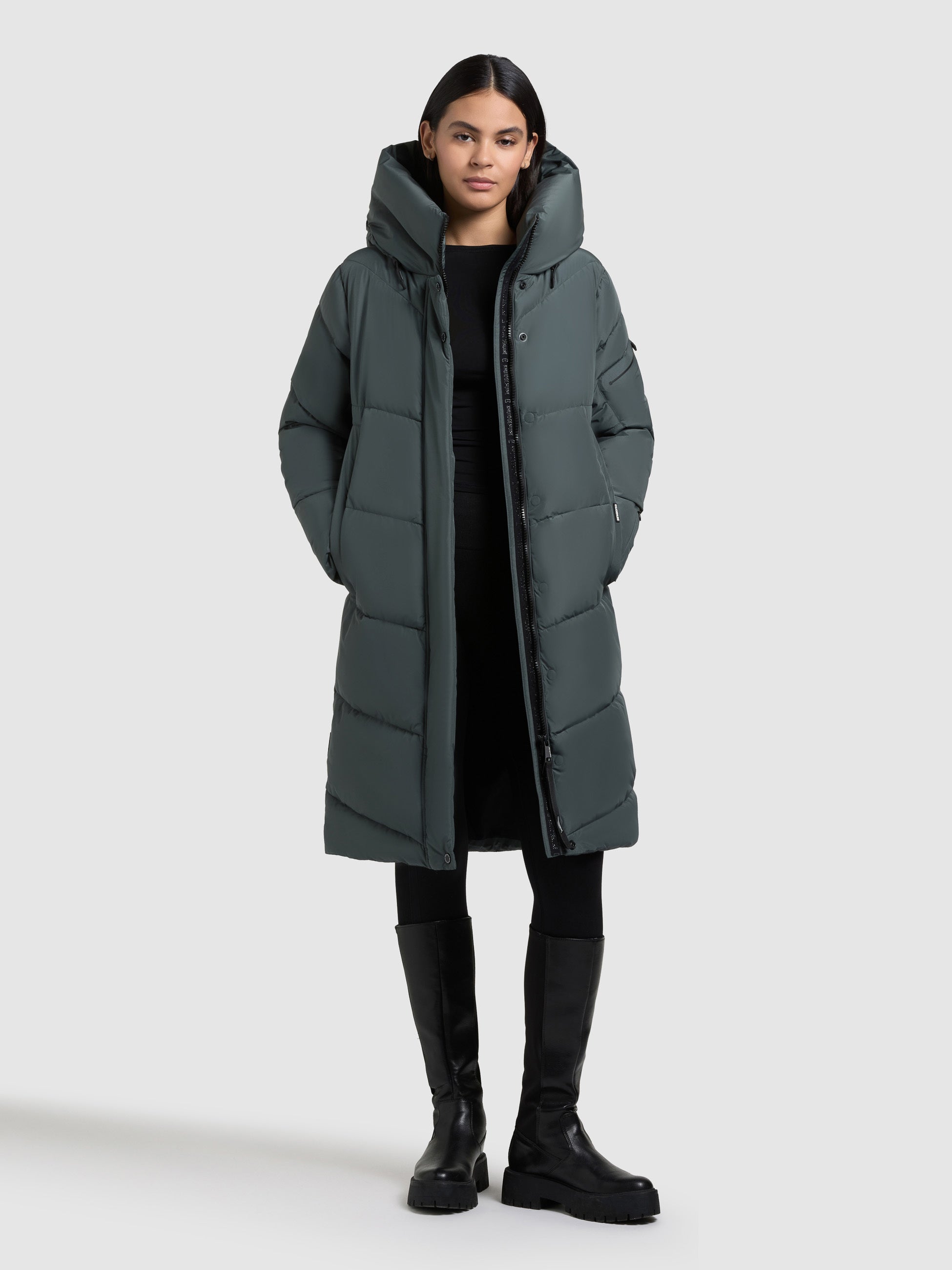 khujo-mantel-jange2-matt-foam-green-damen-loose-fit image 1
