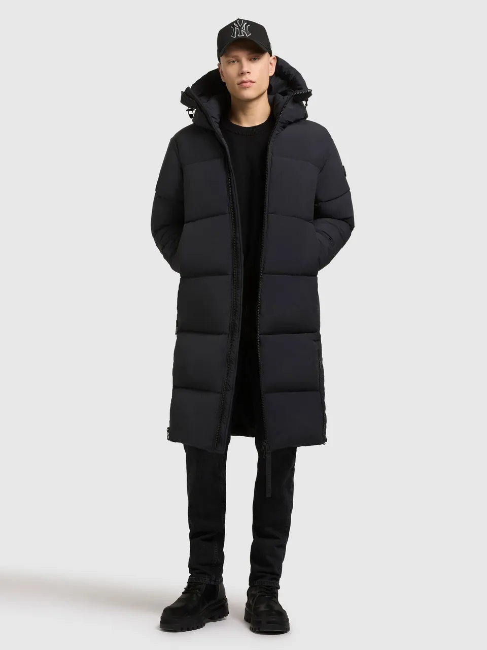 khujo-dash-steppmantel-knielang-black image 1