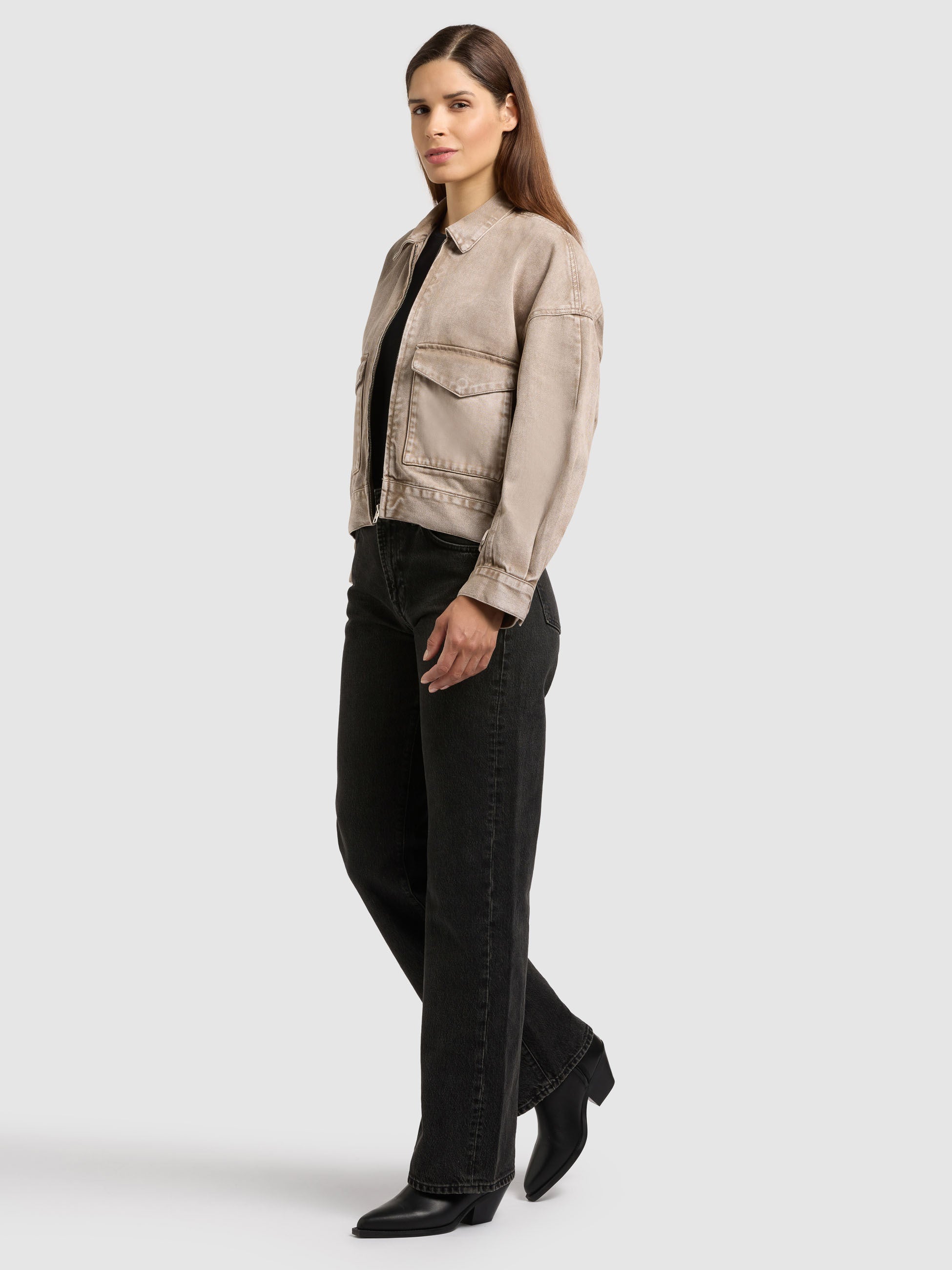 khujo-nelina-damen-jeansjacke-latte-brown image 6