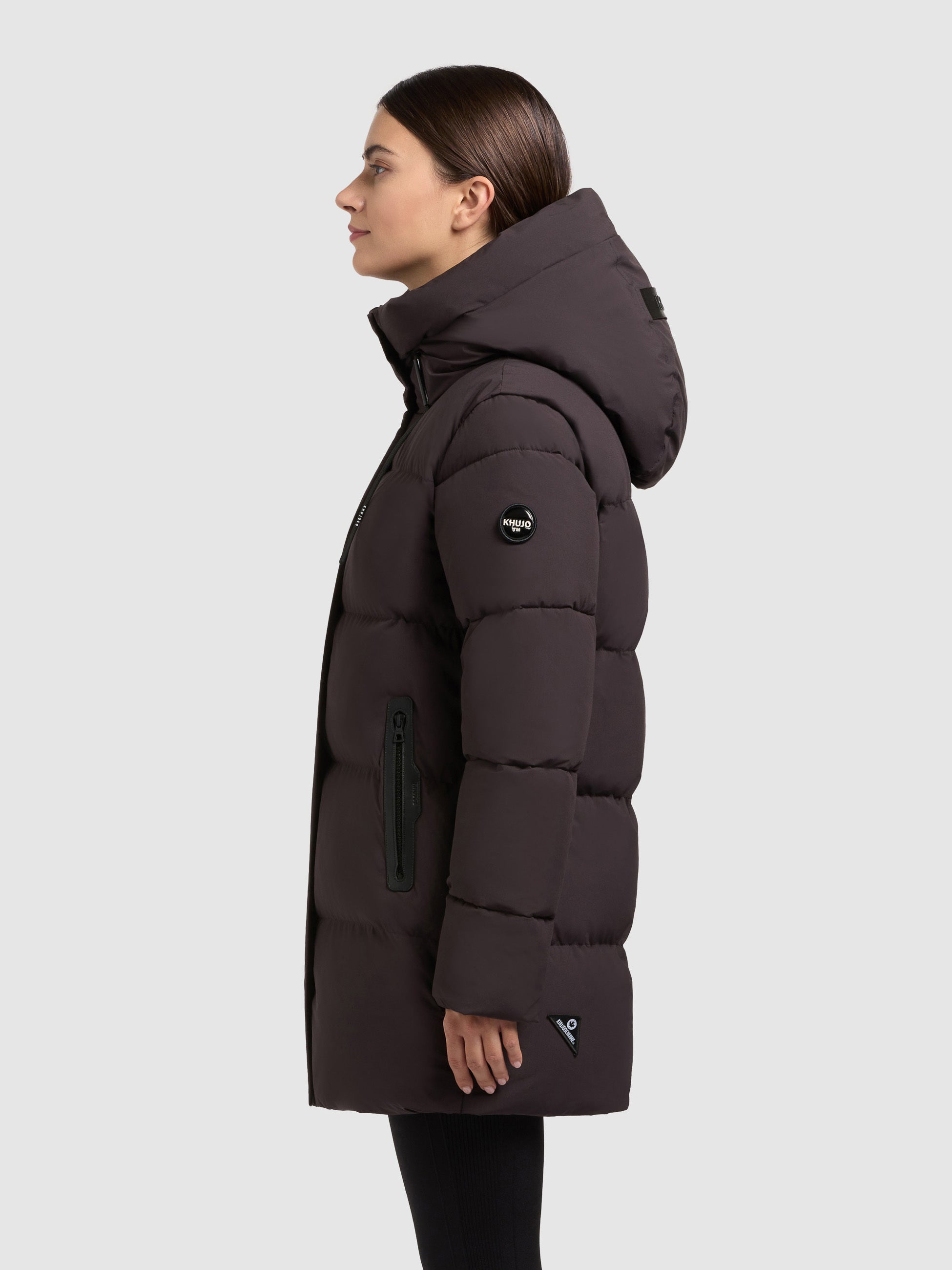 khujo-drown-matt-damen-steppjacke-moody-plum-loose-fit image 5