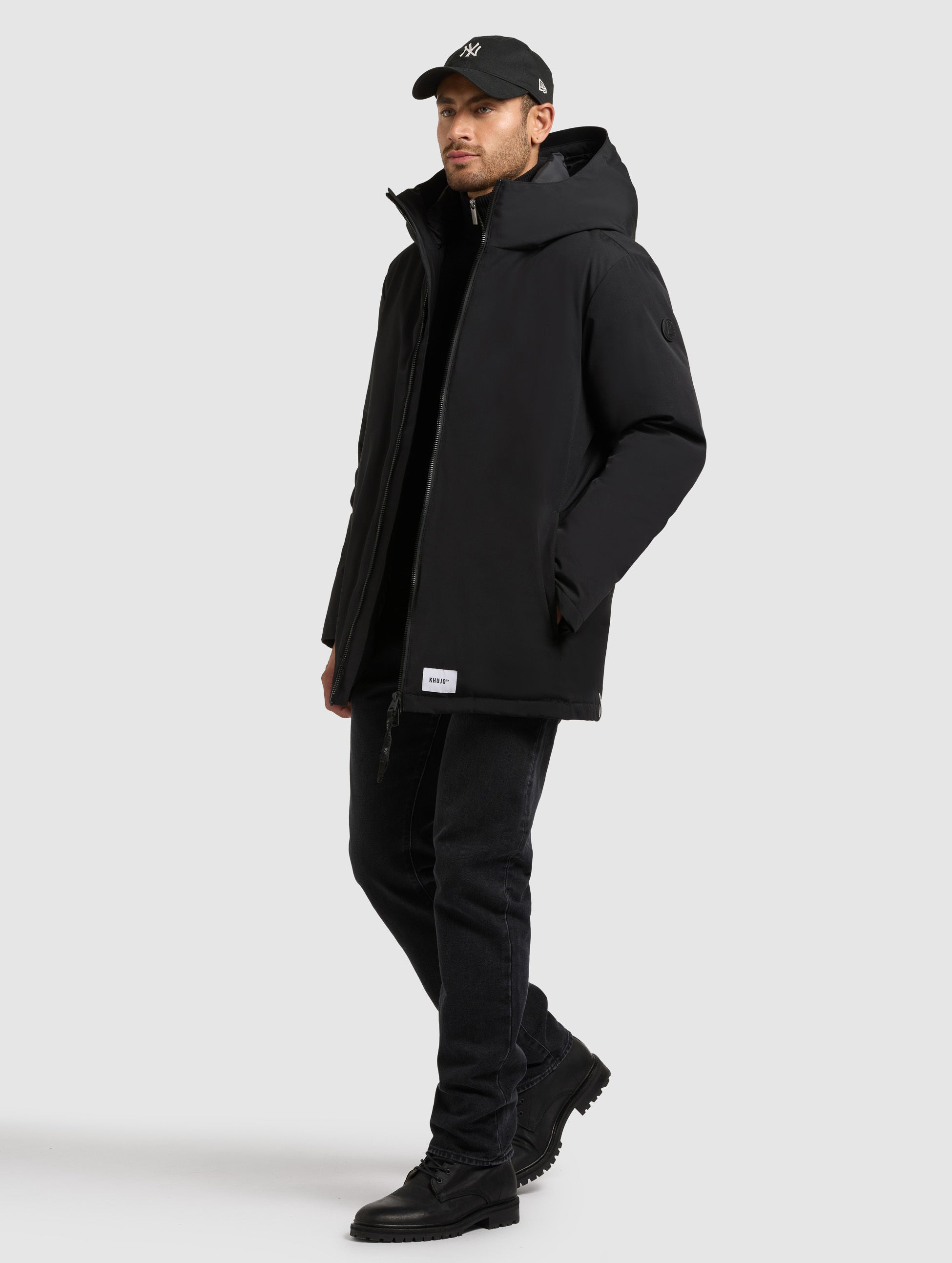 khujo-jacke-nedd-black-wattierte-winterjacke-parka-mit-kapuze image 2