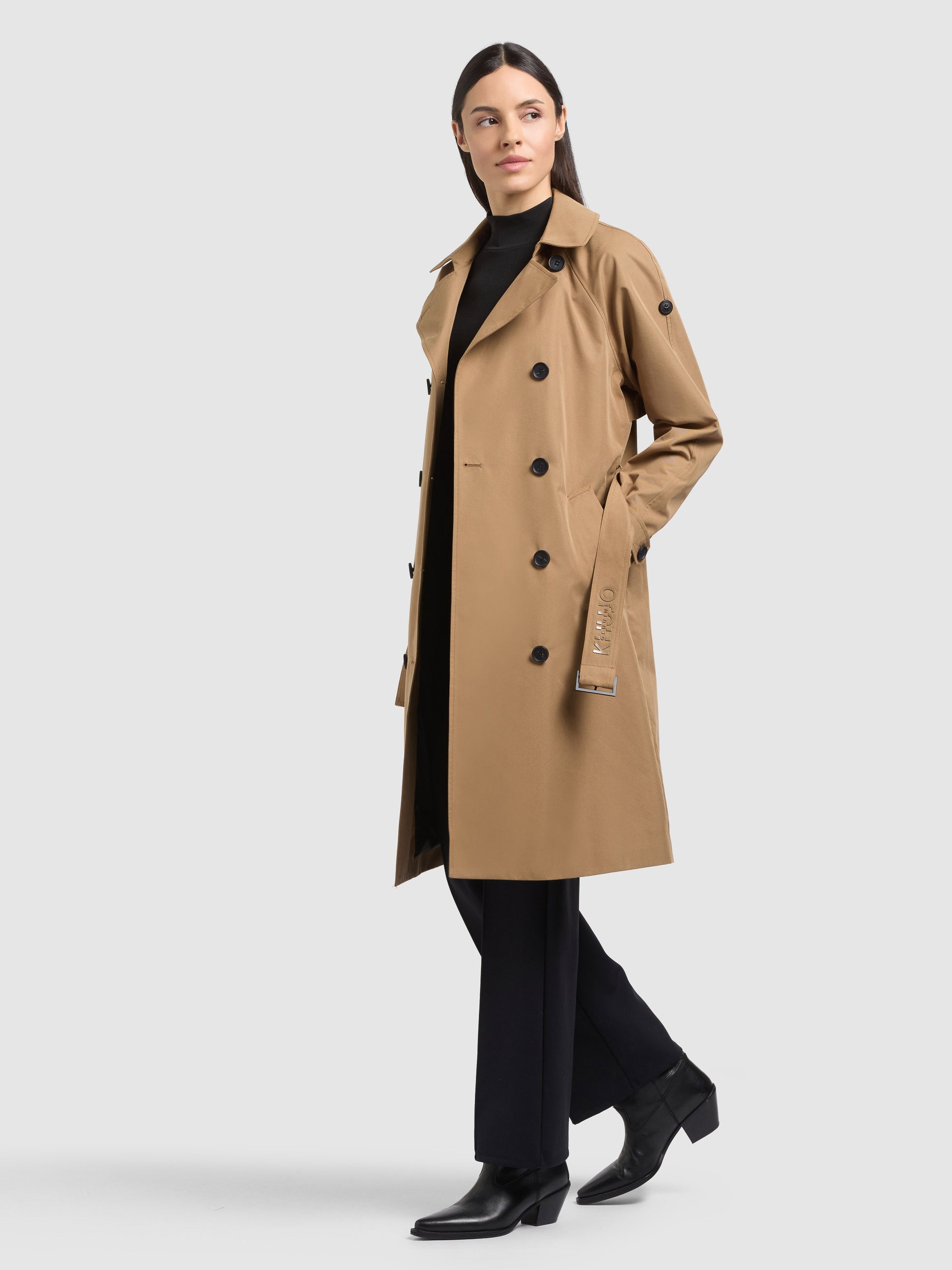khujo-rula2-damen-mantel-mustard-trenchcoat-kurzmantel-mit-g-rtel image 4