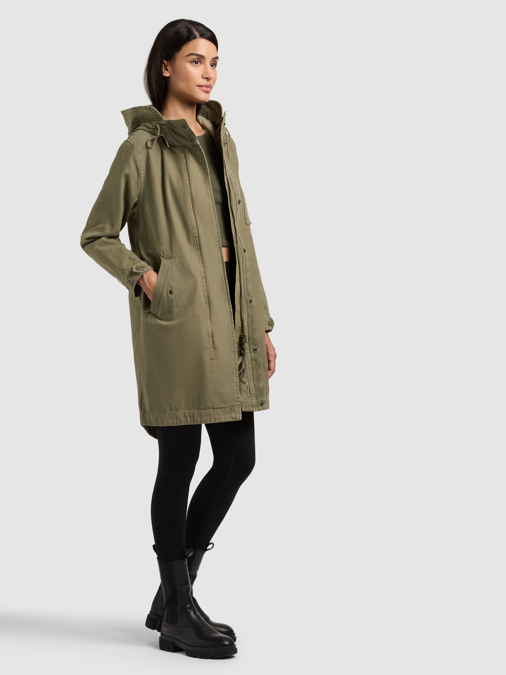 khujo-mantel-freya-olive-parka-im-regular-fit-mit-vintage-look image 2