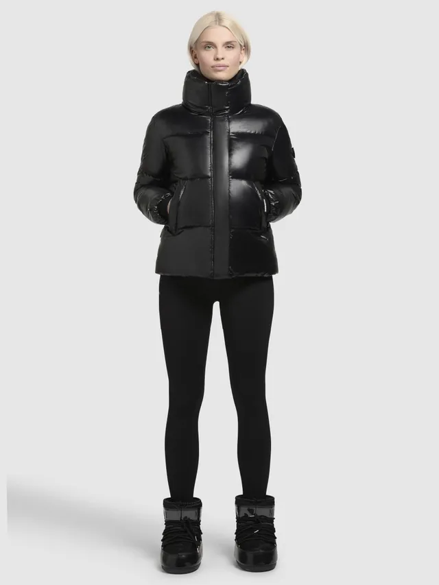 khujo-ewa-damen-jacke-black-steppjacke-h-ftlang-mit-doppelkragen image 1