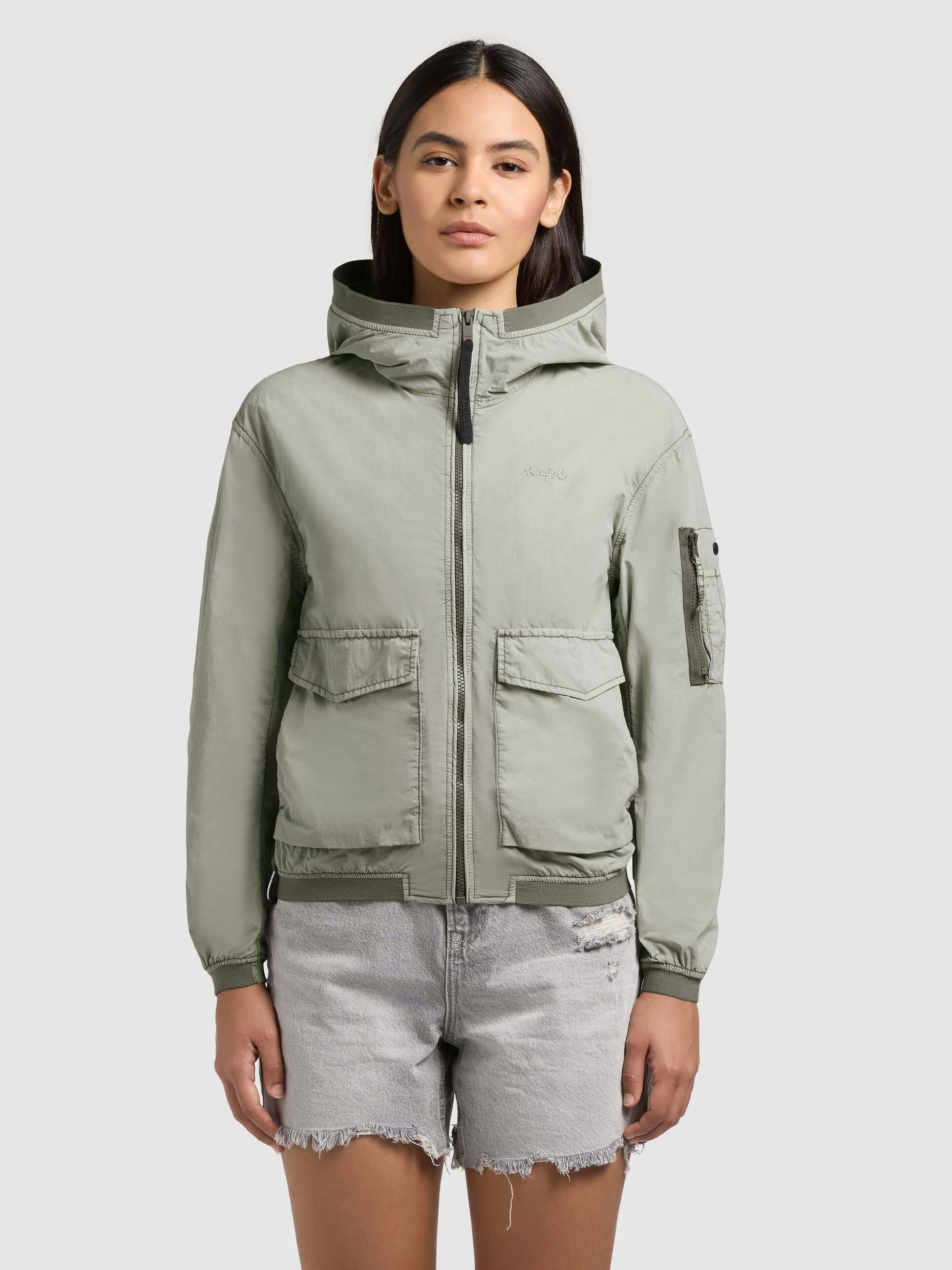 khujo-vona-damen-bomberjacke-cloud-green image 1