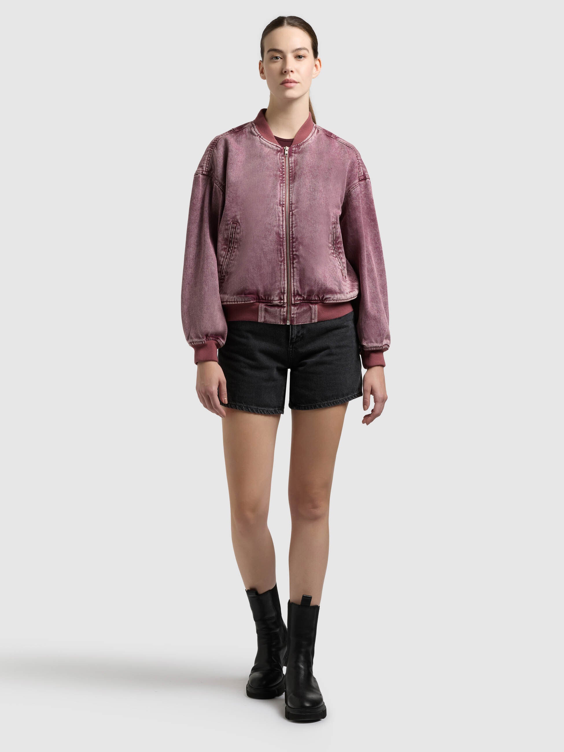 khujo-jeansjacke-clara-fuchsia-damen-blouson-bomberjacke image 6