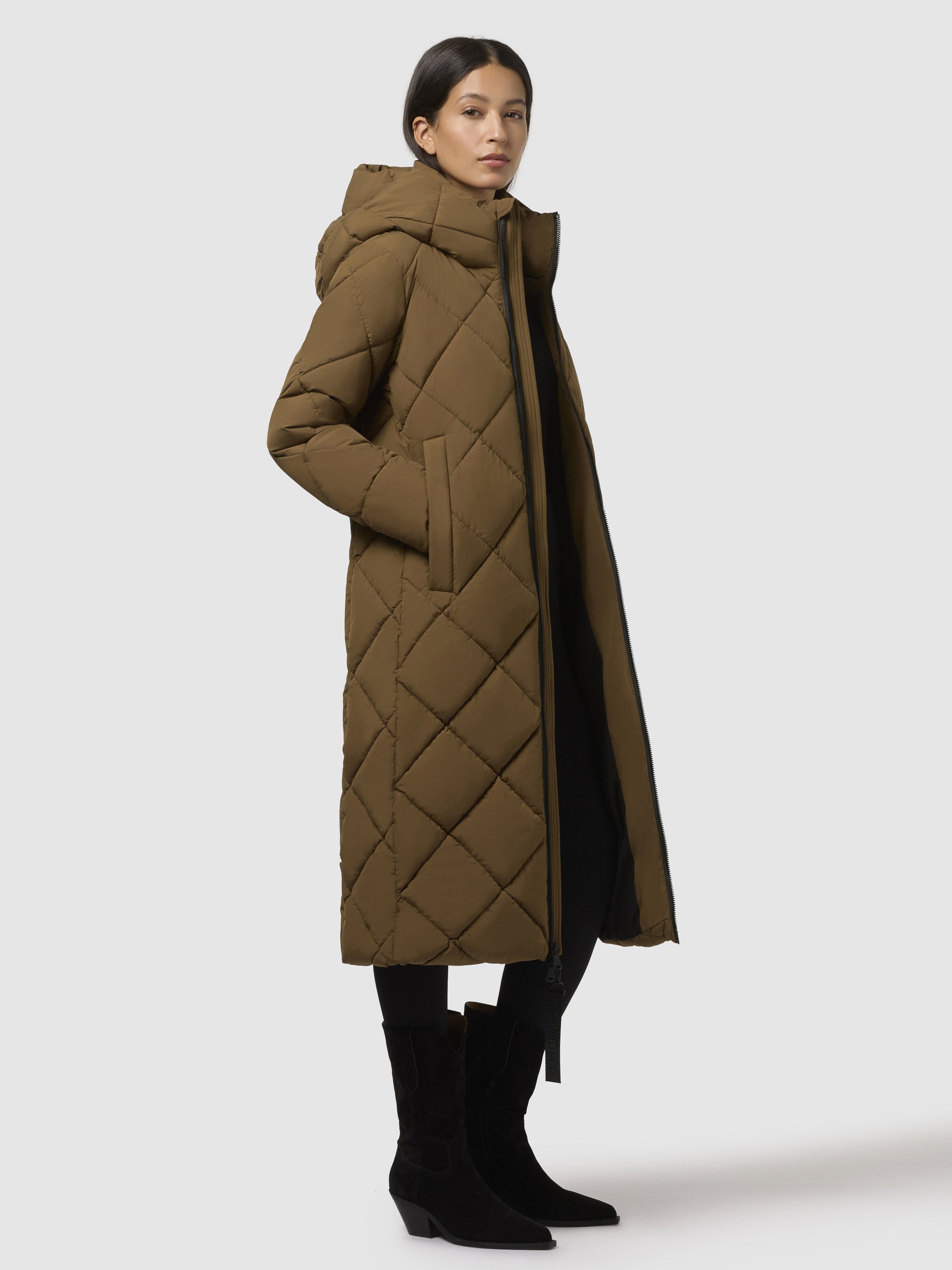 khujo-mantel-elow-khaki-damen-steppmantel-regular-fit-knielang image 6
