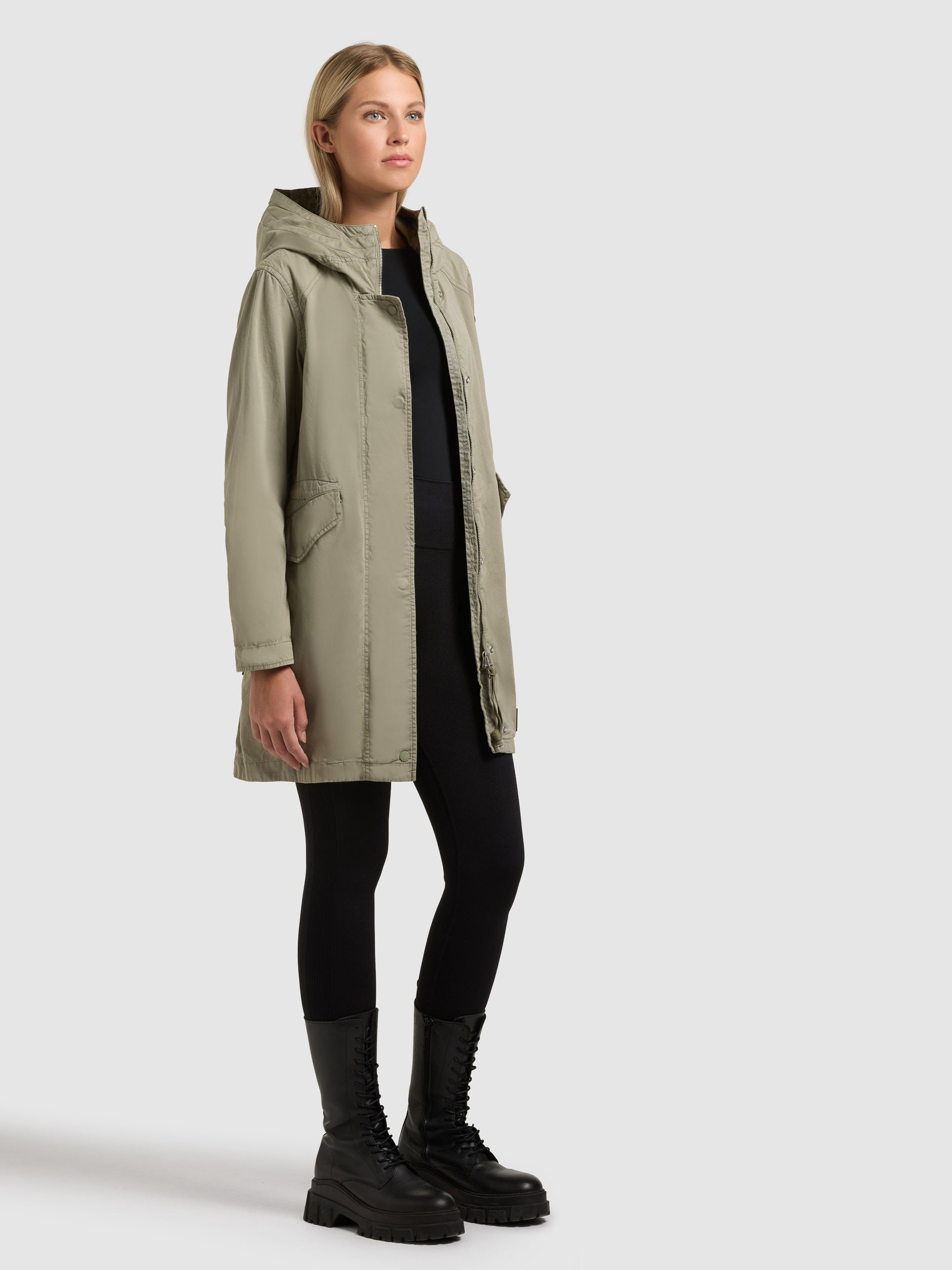 khujo-mantel-nika-reet-green-parka-damen-regular-fit-baumwoll-twill image 6