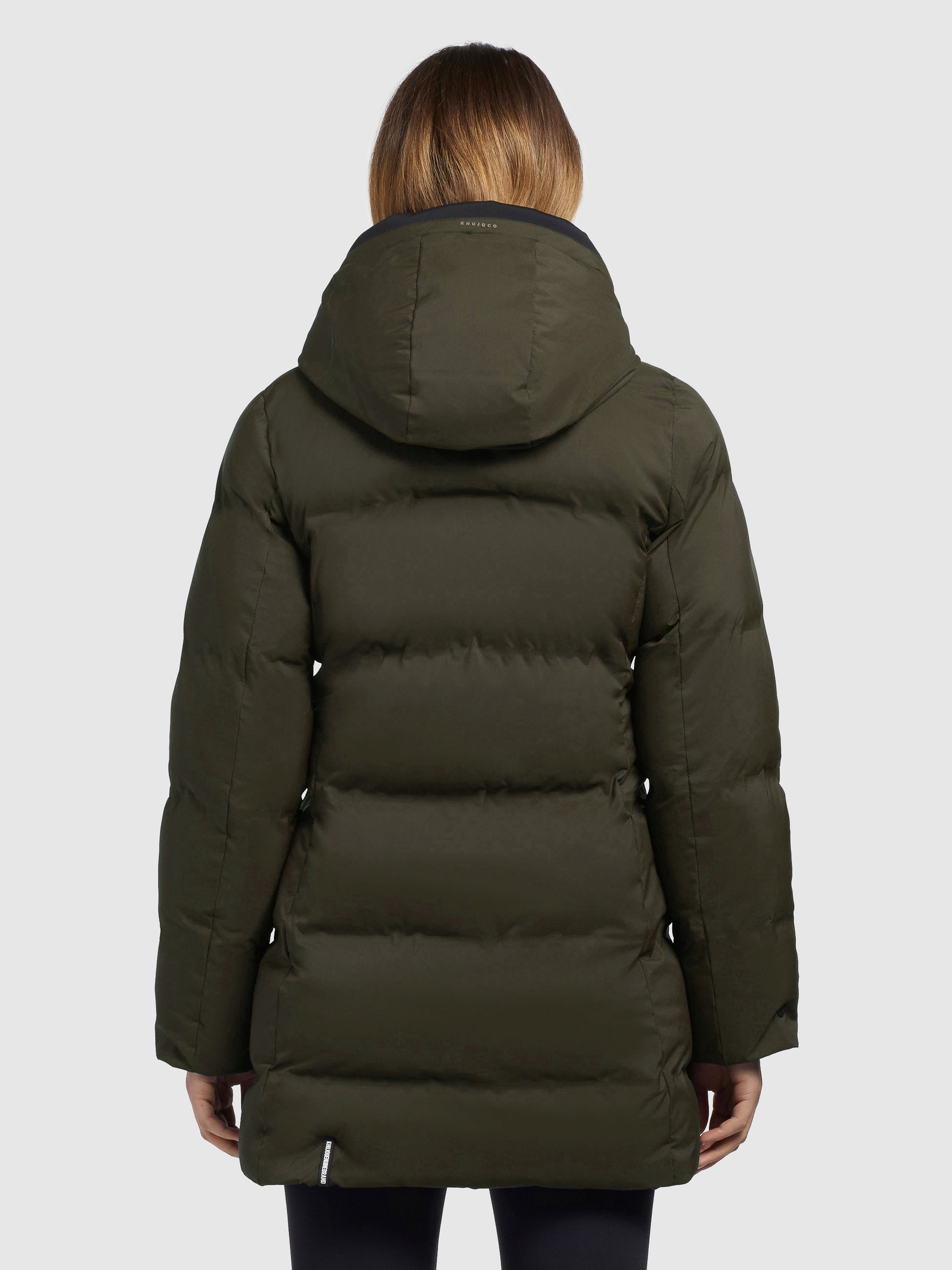 khujo-jacke-tanare2-damen-steppjacke-khaki-regular-fit image 3