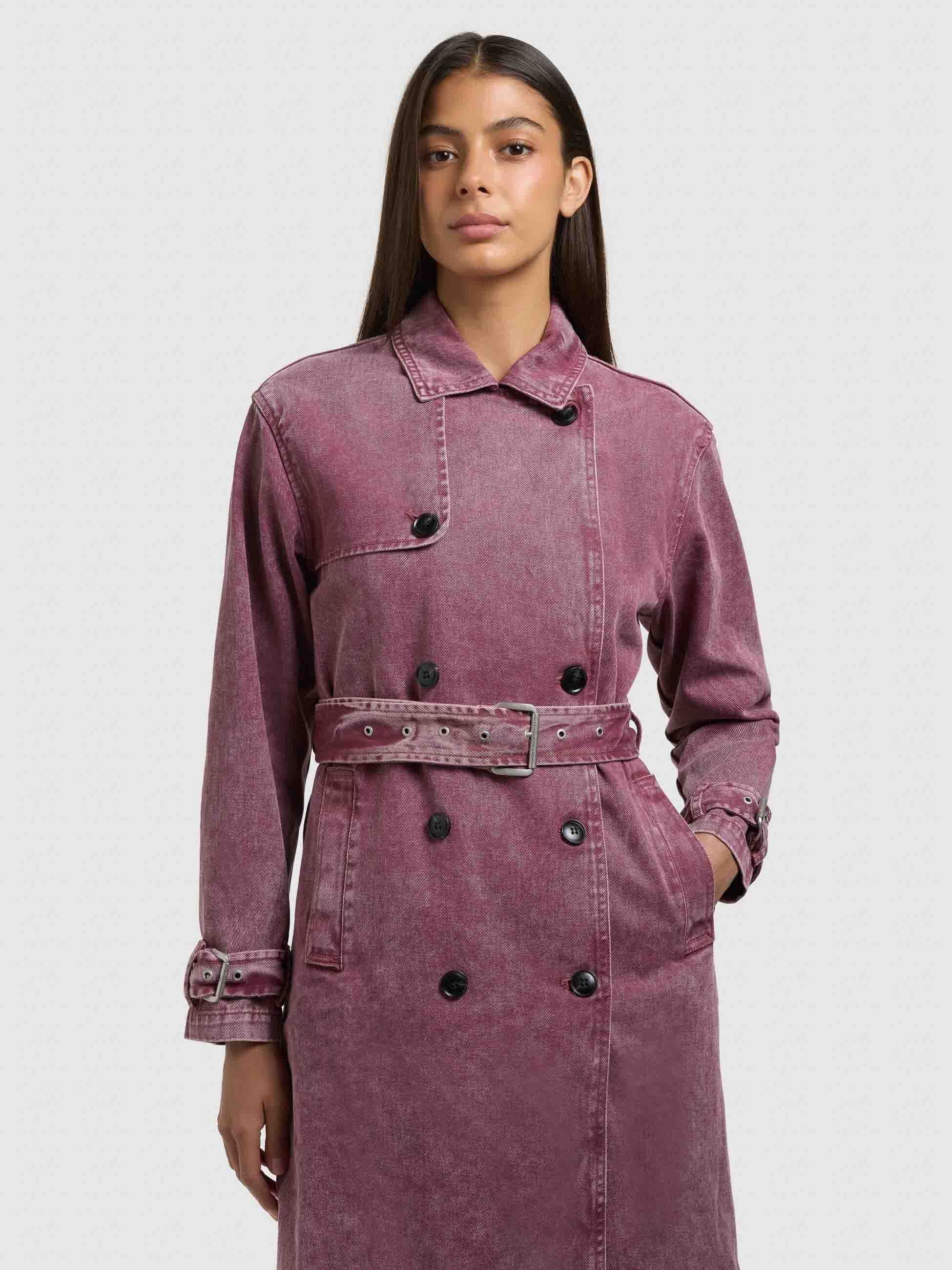 khujo-mantel-hera-fuchsia-damen-jeans-trench-denim image 7