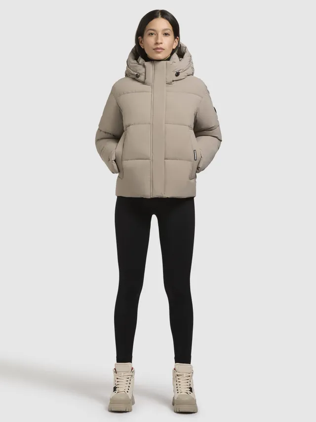 khujo-devina-matt-damen-steppjacke-graubeige-h-ftlang-regular-fit image 1